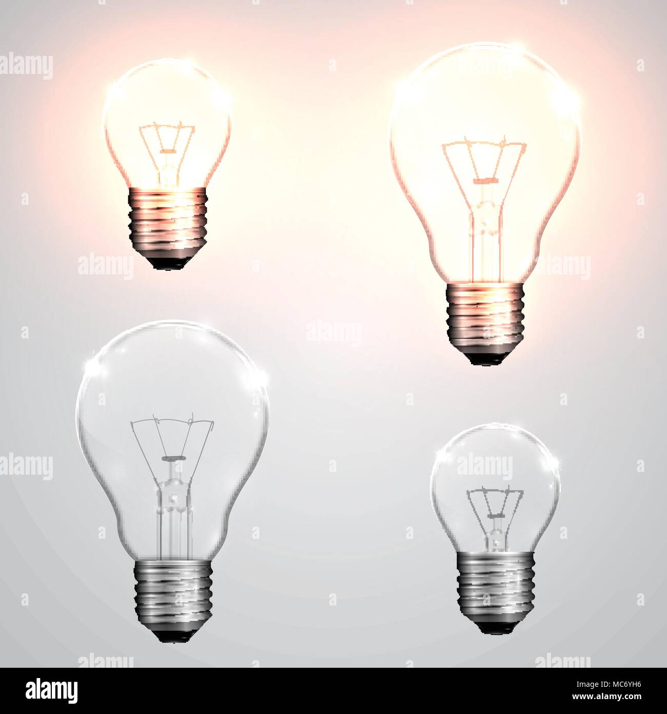 Four kinds of light bulb, vector Stock Vector Image & Art Alamy