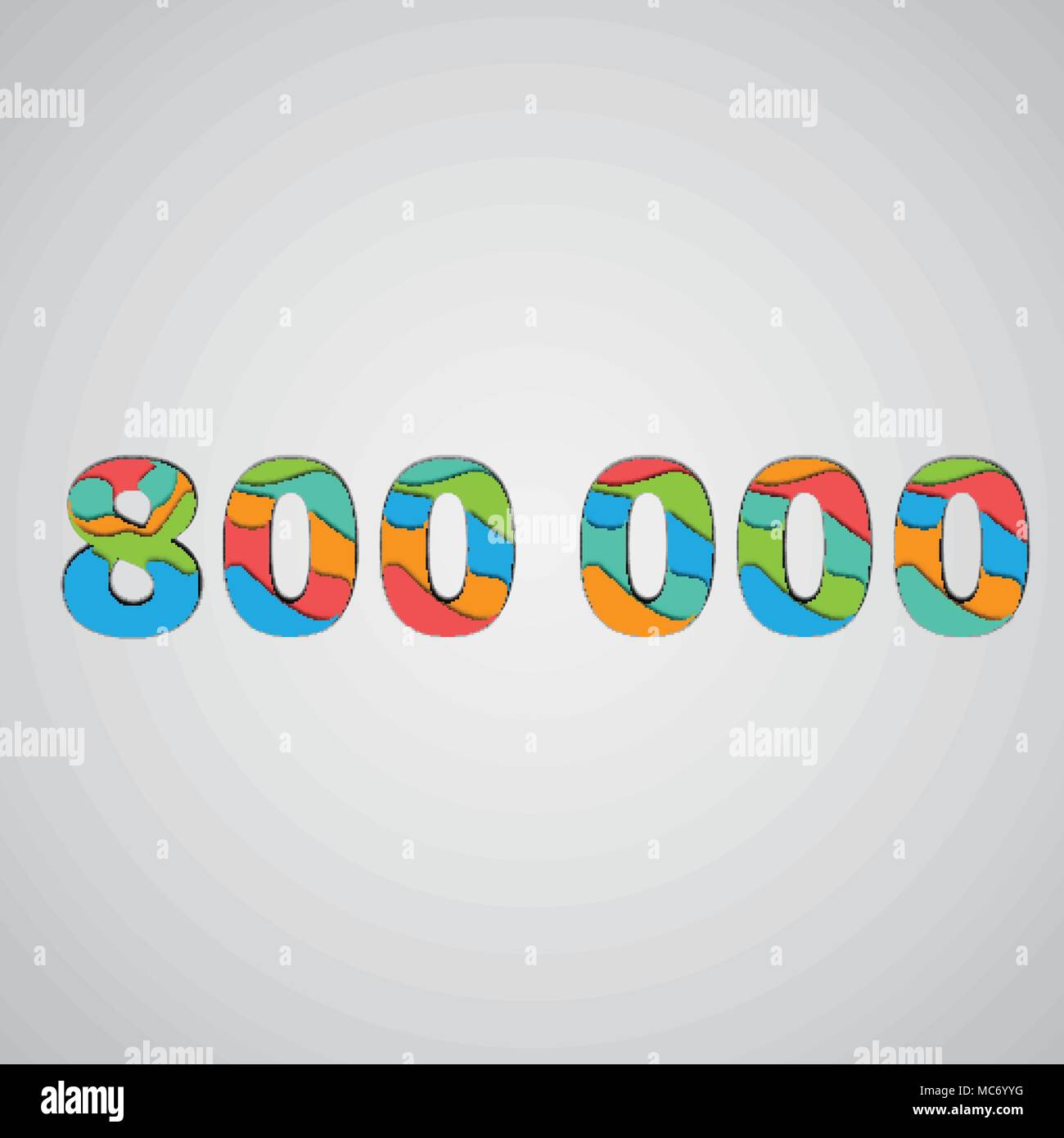 Colorful papercut layered number, vector Stock Vector Image & Art Alamy