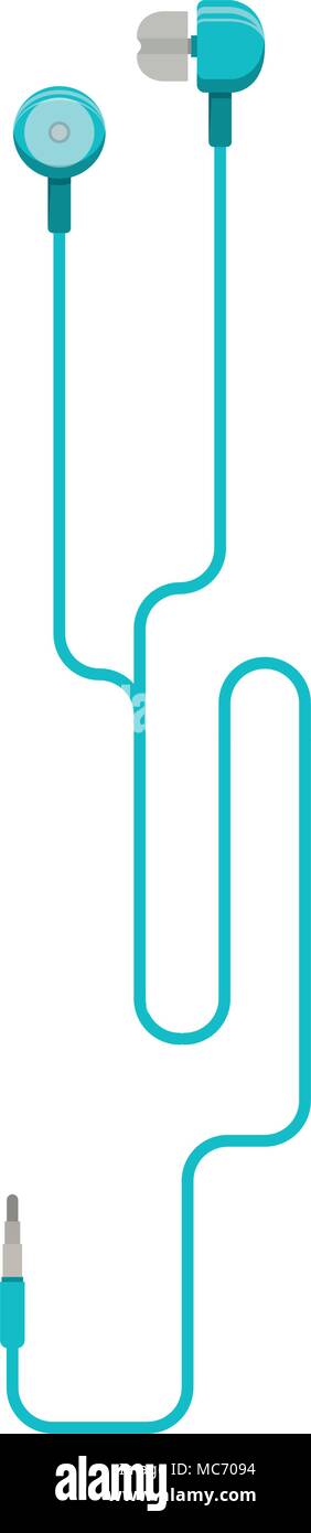 earphones audio device icon vector illustration design Stock Vector