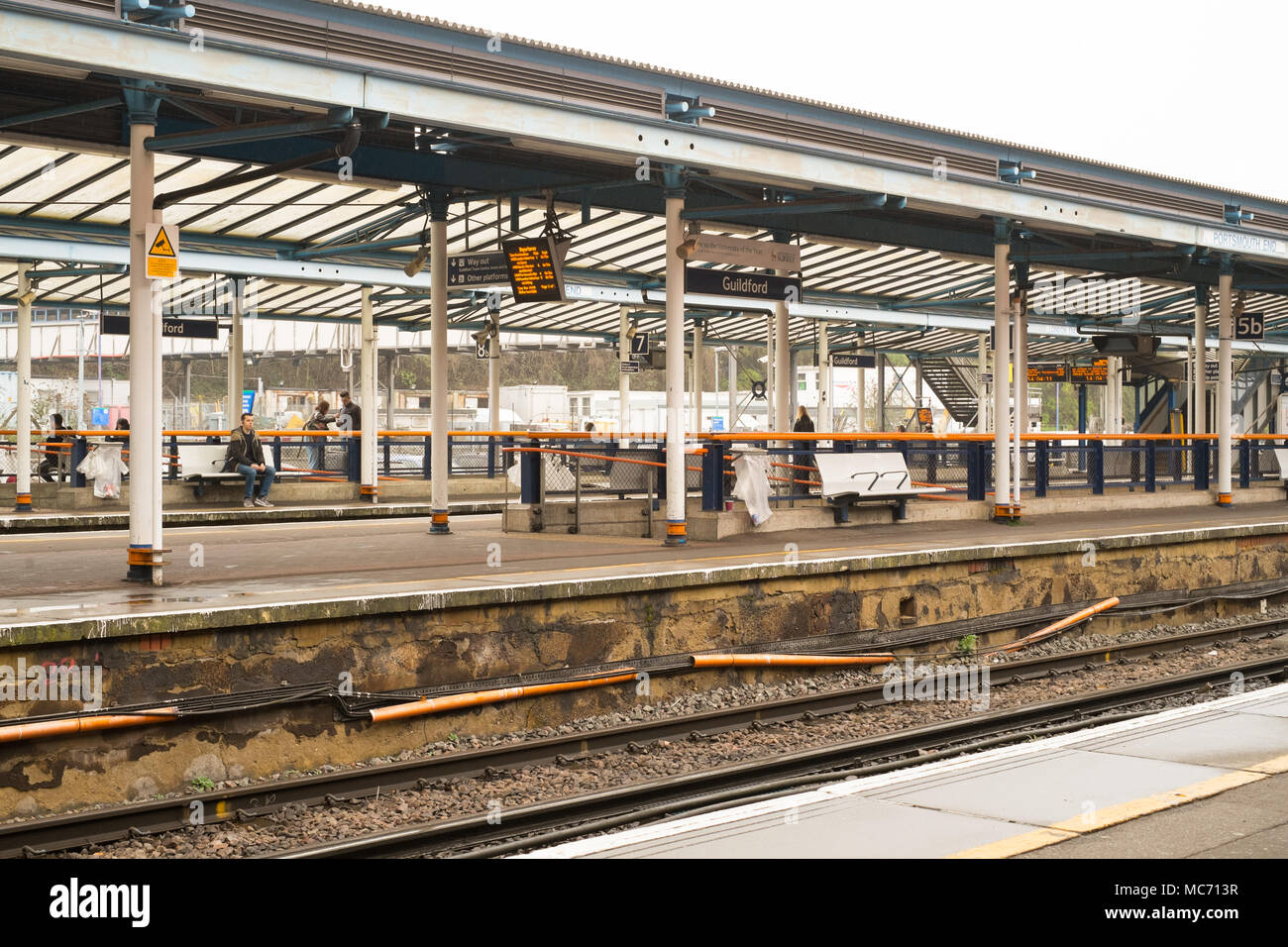 Guildford railway station, Surrey, England, United Kingdom. Stock Photo