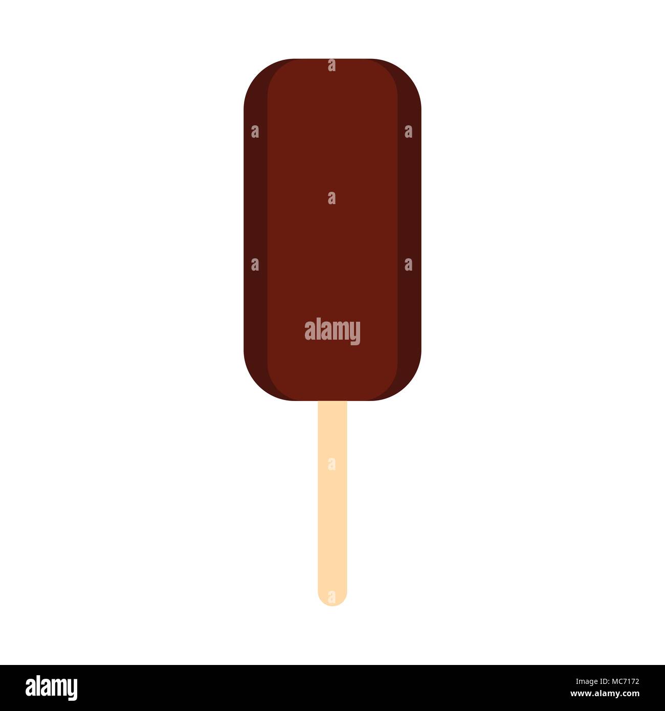 Chocolate ice cream icon, flat style Stock Vector Image & Art - Alamy