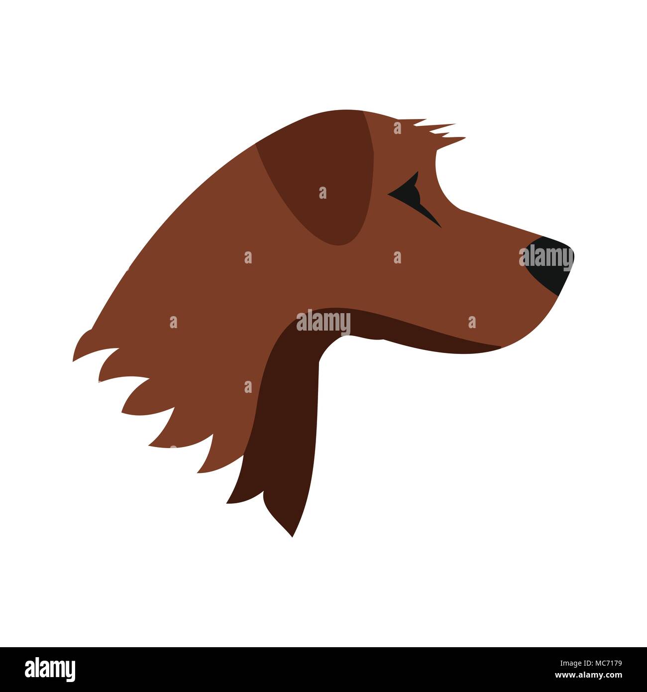 Dog icon, flat style Stock Vector Image & Art - Alamy