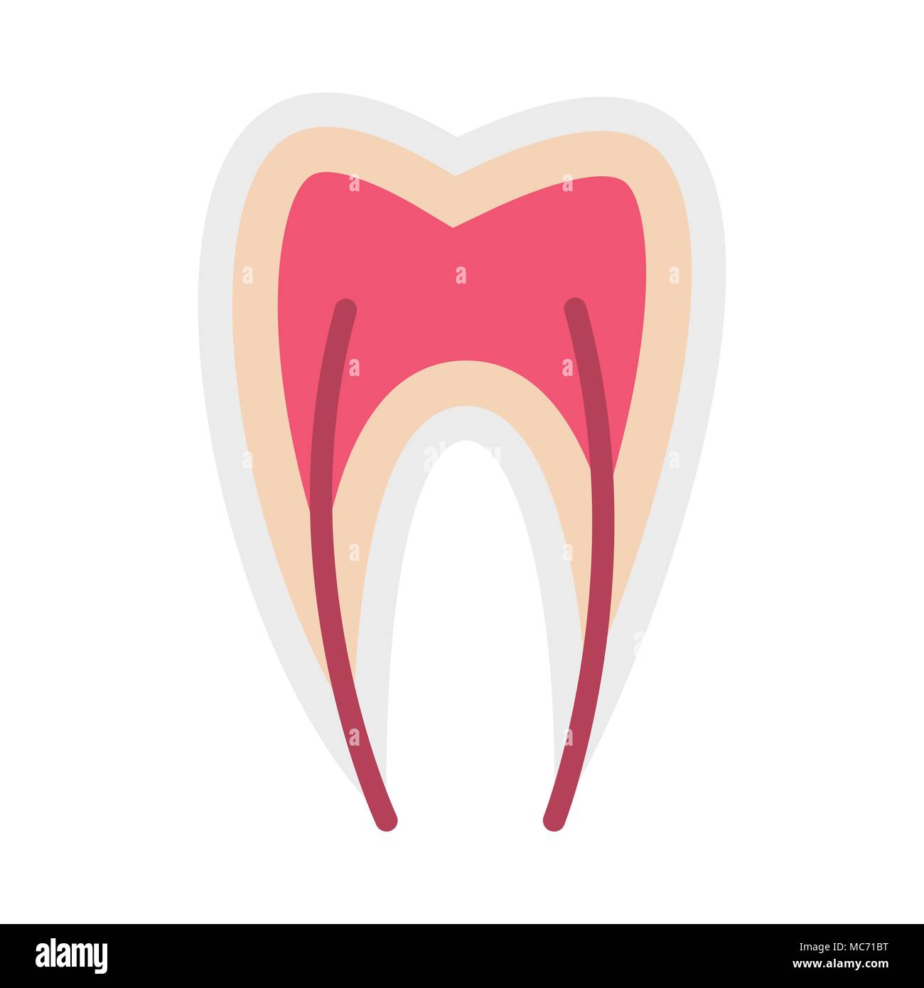Tooth nerve icon, flat style Stock Vector Image & Art - Alamy