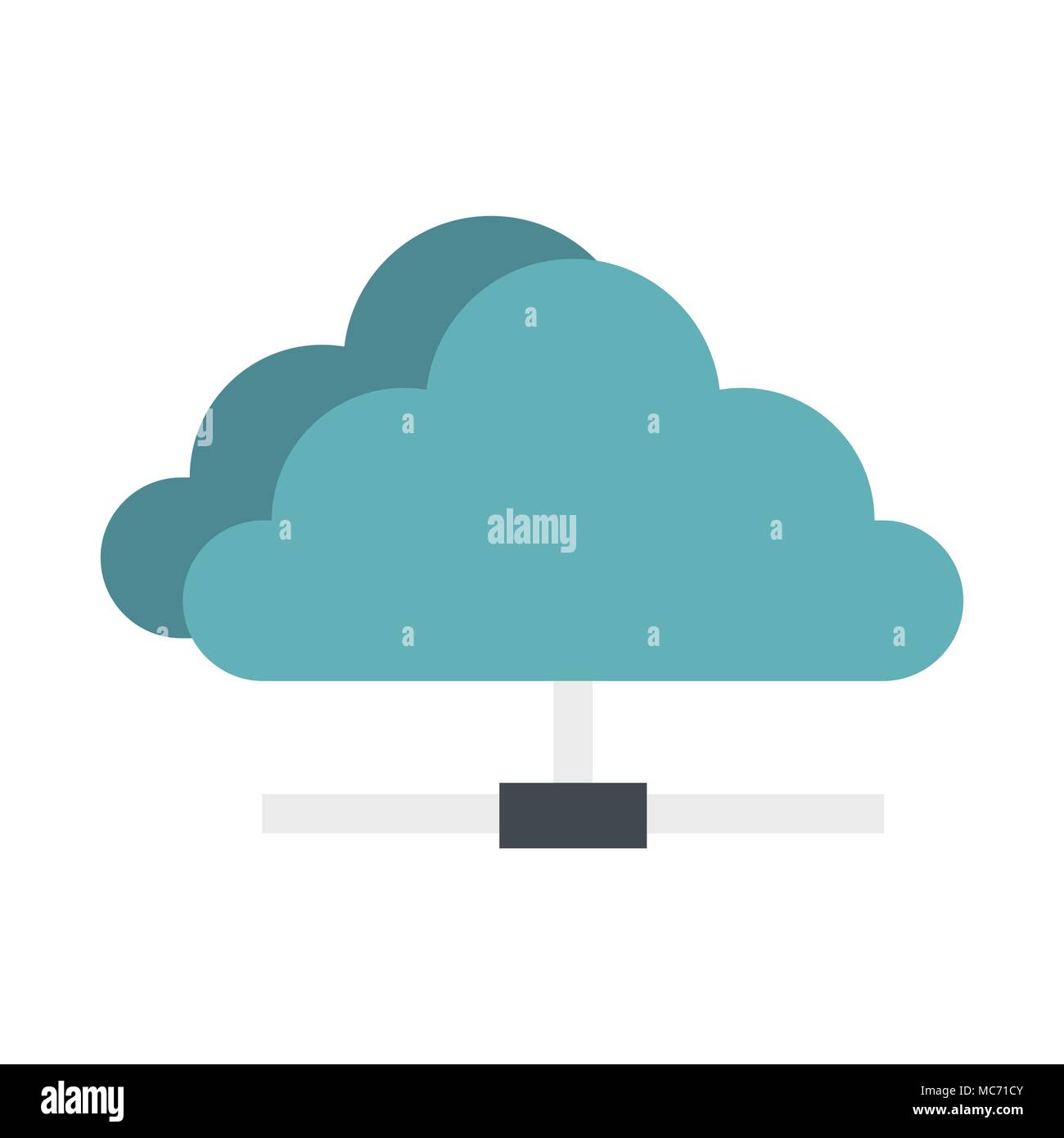 Cloud network connection icon, flat style Stock Vector Image & Art - Alamy