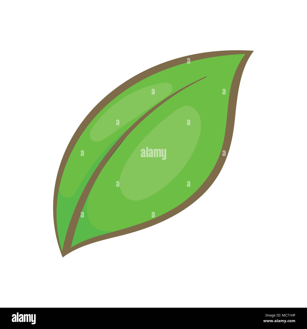 Green leaf icon, cartoon style Stock Vector Image & Art - Alamy