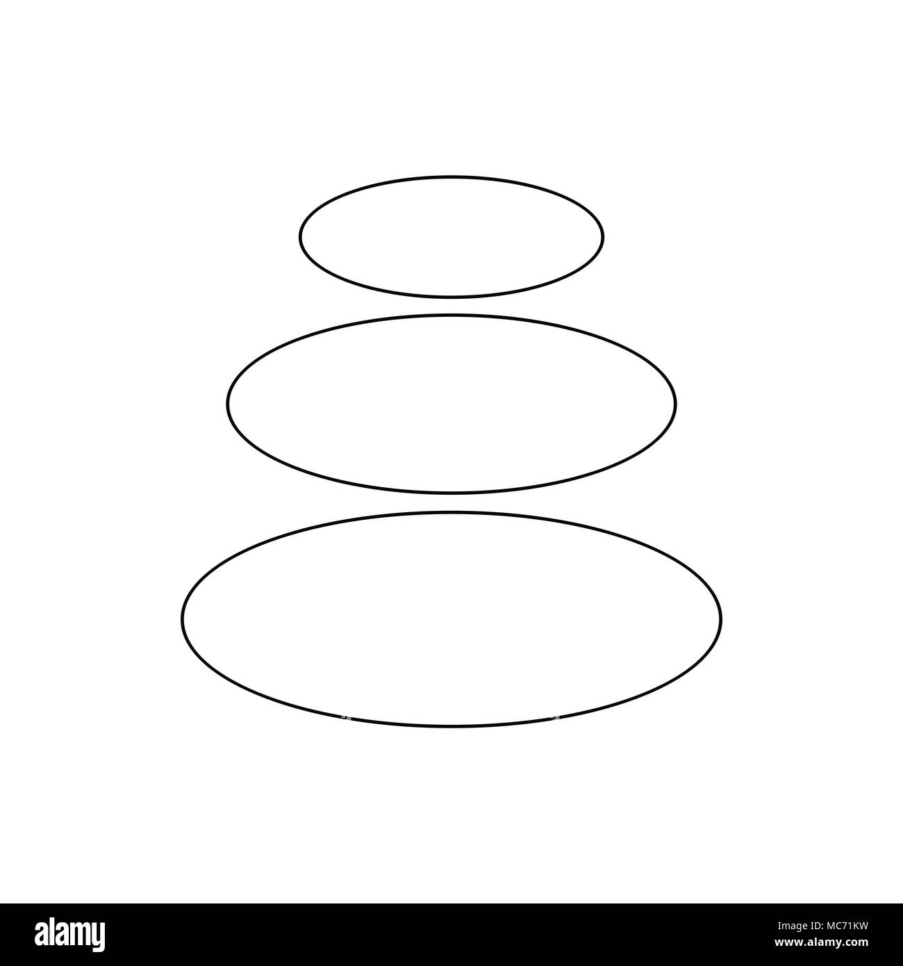 Spa stones for relax procedure icon, outline style Stock Vector Image ...