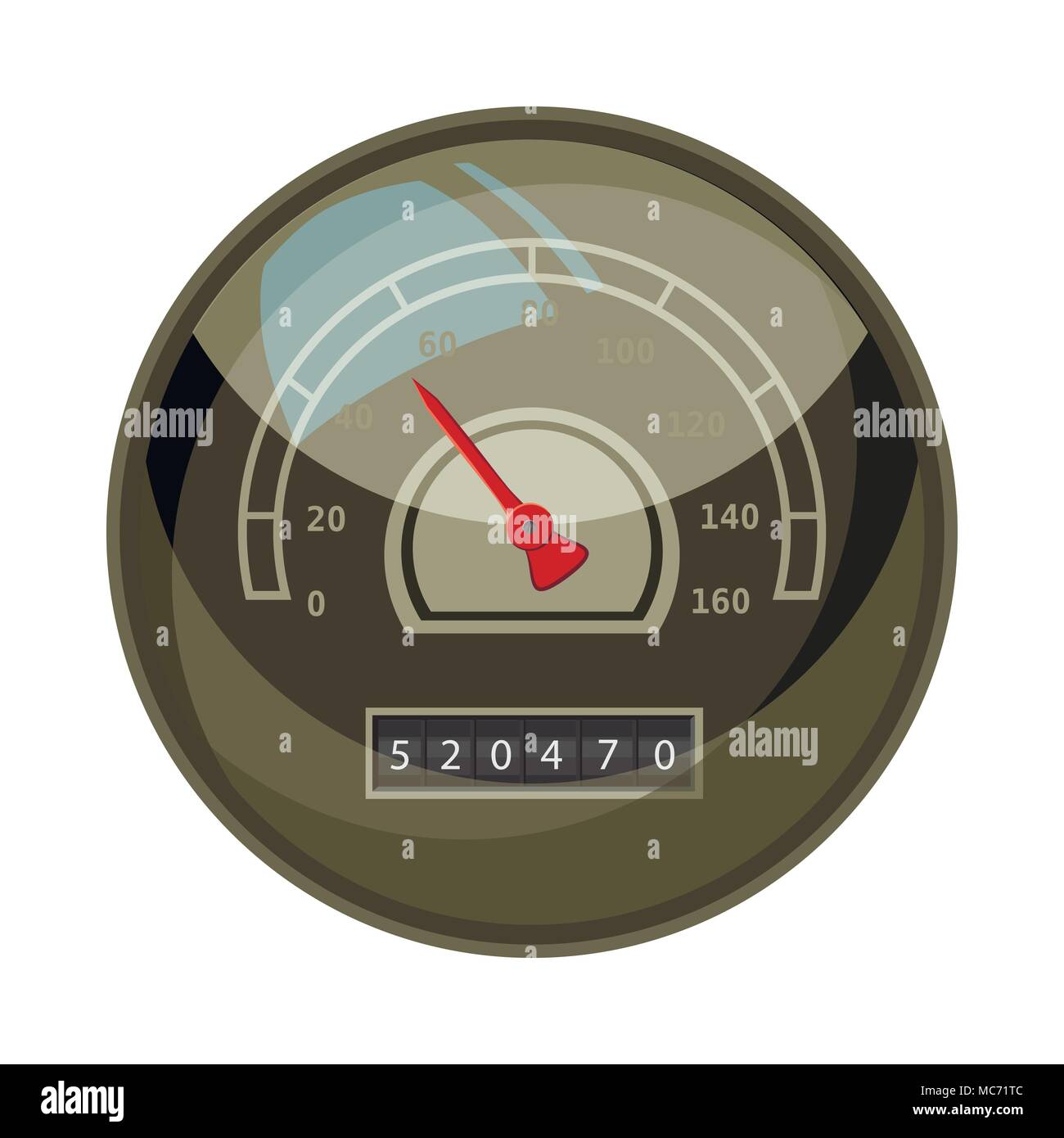 Speedometer with red arrow for car icon Stock Vector Image & Art Alamy