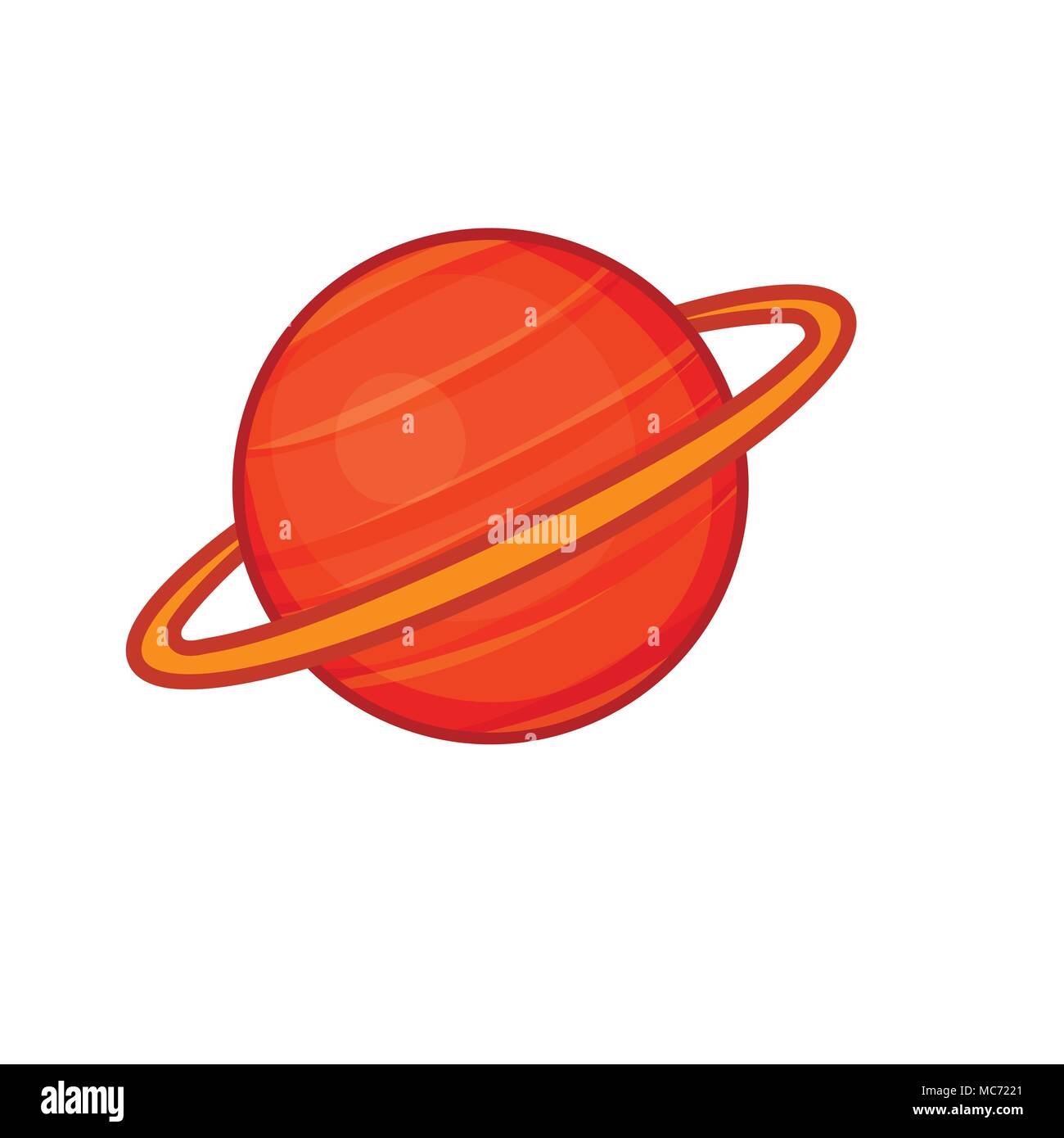 Saturn Icon Cartoon Style Stock Vector Image Art Alamy