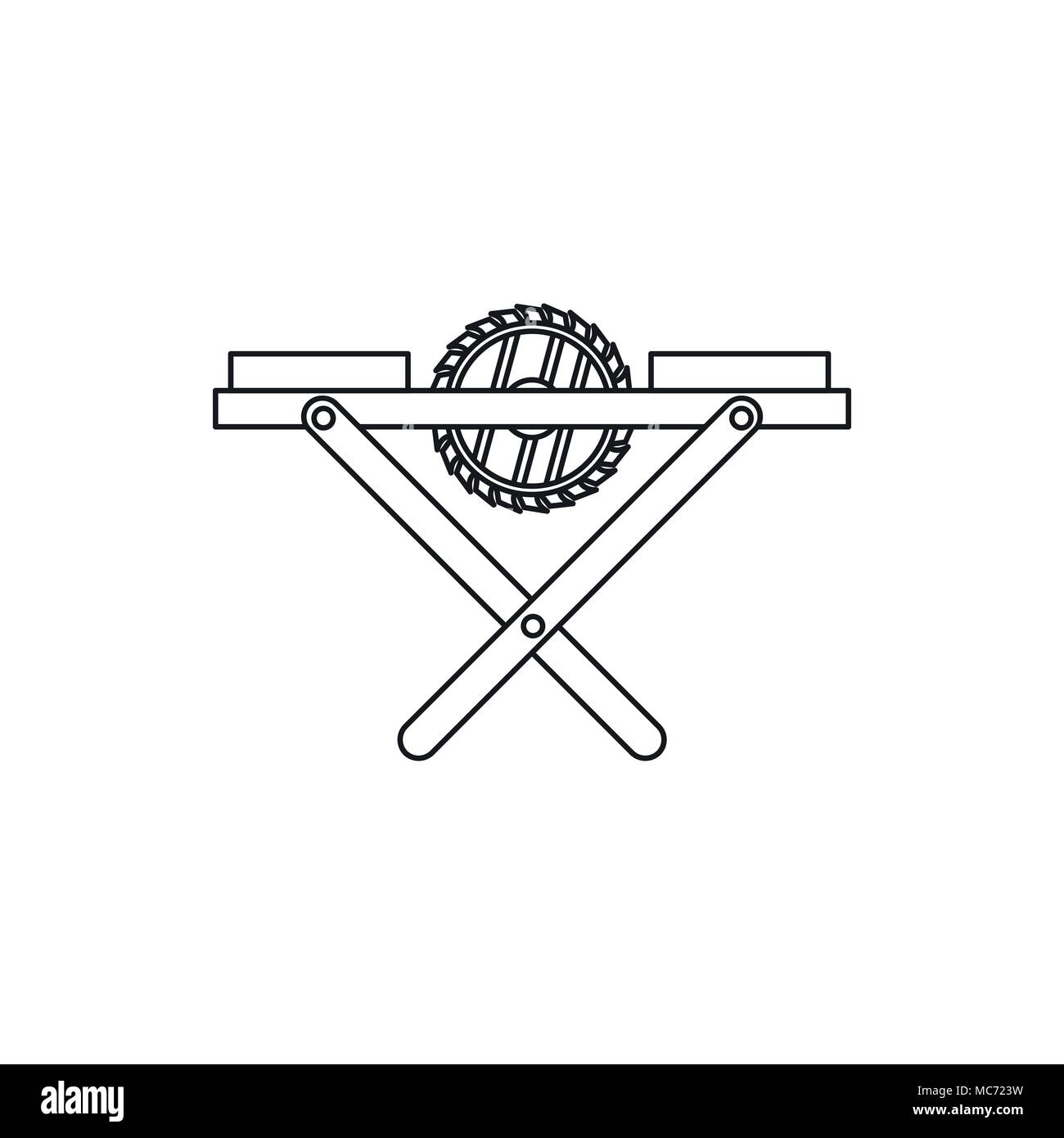 Power-saw bench icon, outline style Stock Vector Image & Art - Alamy