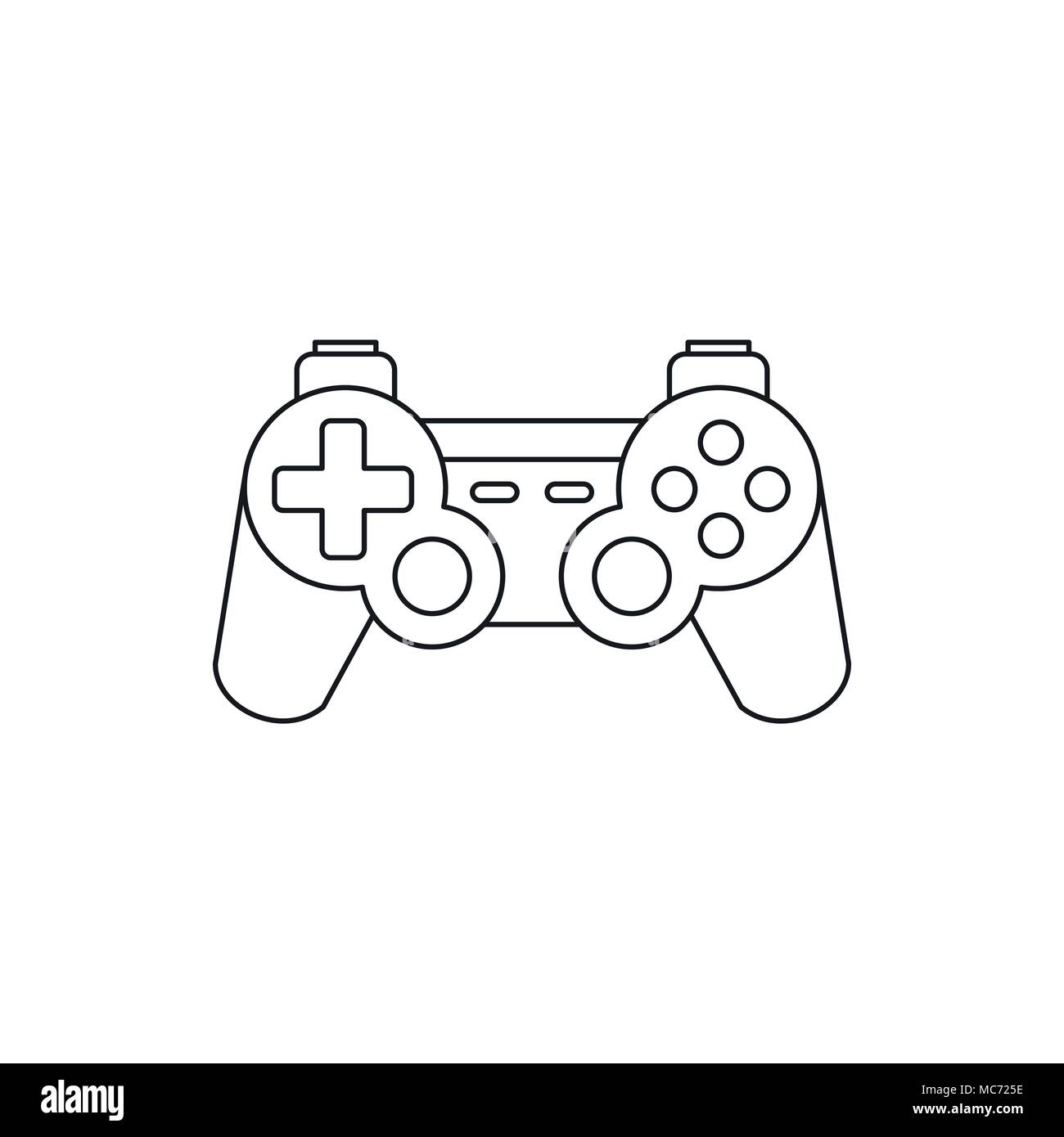Joystick for gaming console icon, outline style Stock Vector Image