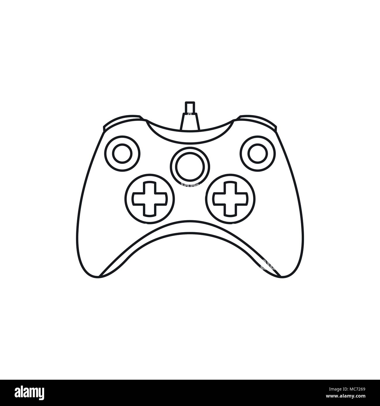 Joystick game controller icon, outline style Stock Vector Image & Art