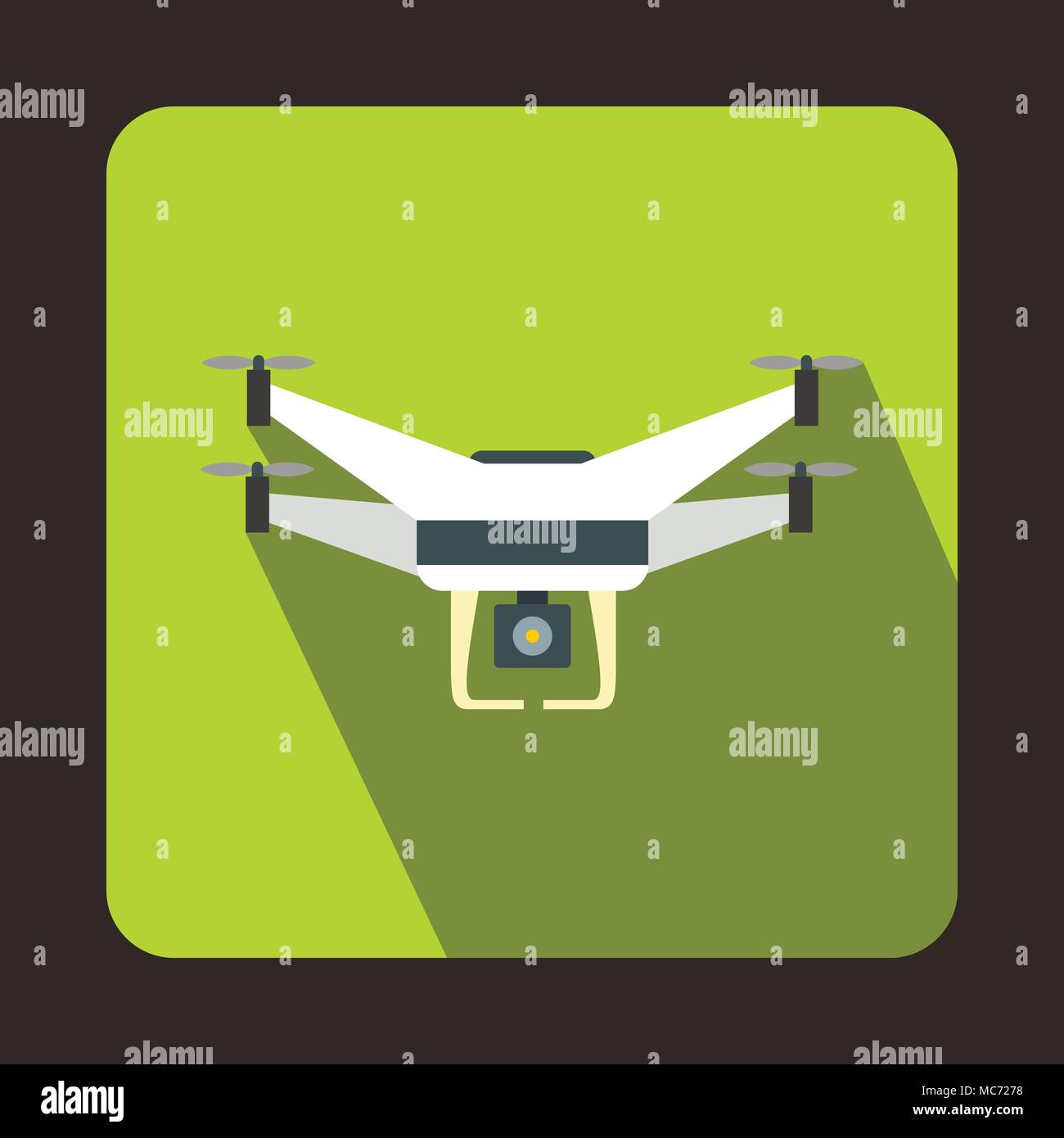 Drone with camera icon, flat style Stock Vector Image & Art - Alamy