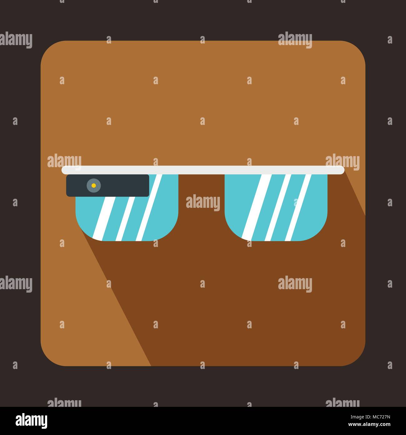 Smart glasses icon, flat style Stock Vector Image & Art - Alamy