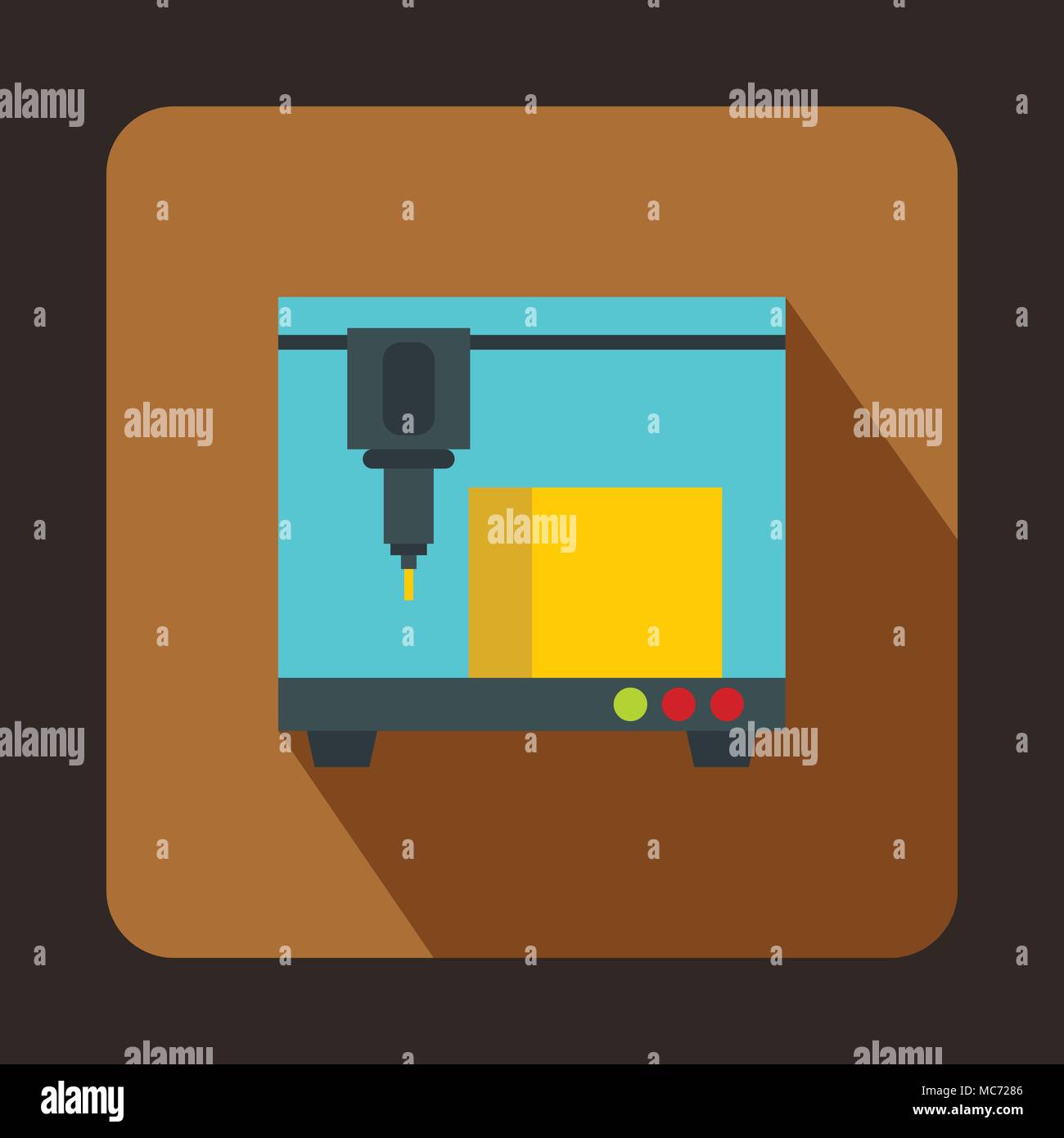 3D printer icon, flat style Stock Vector Image & Art - Alamy