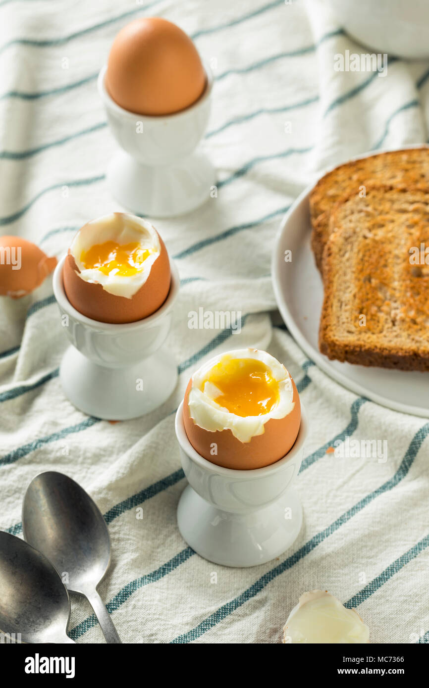 Homemade Soft Boiled Egg in a Cup with Toast Stock Photo Alamy