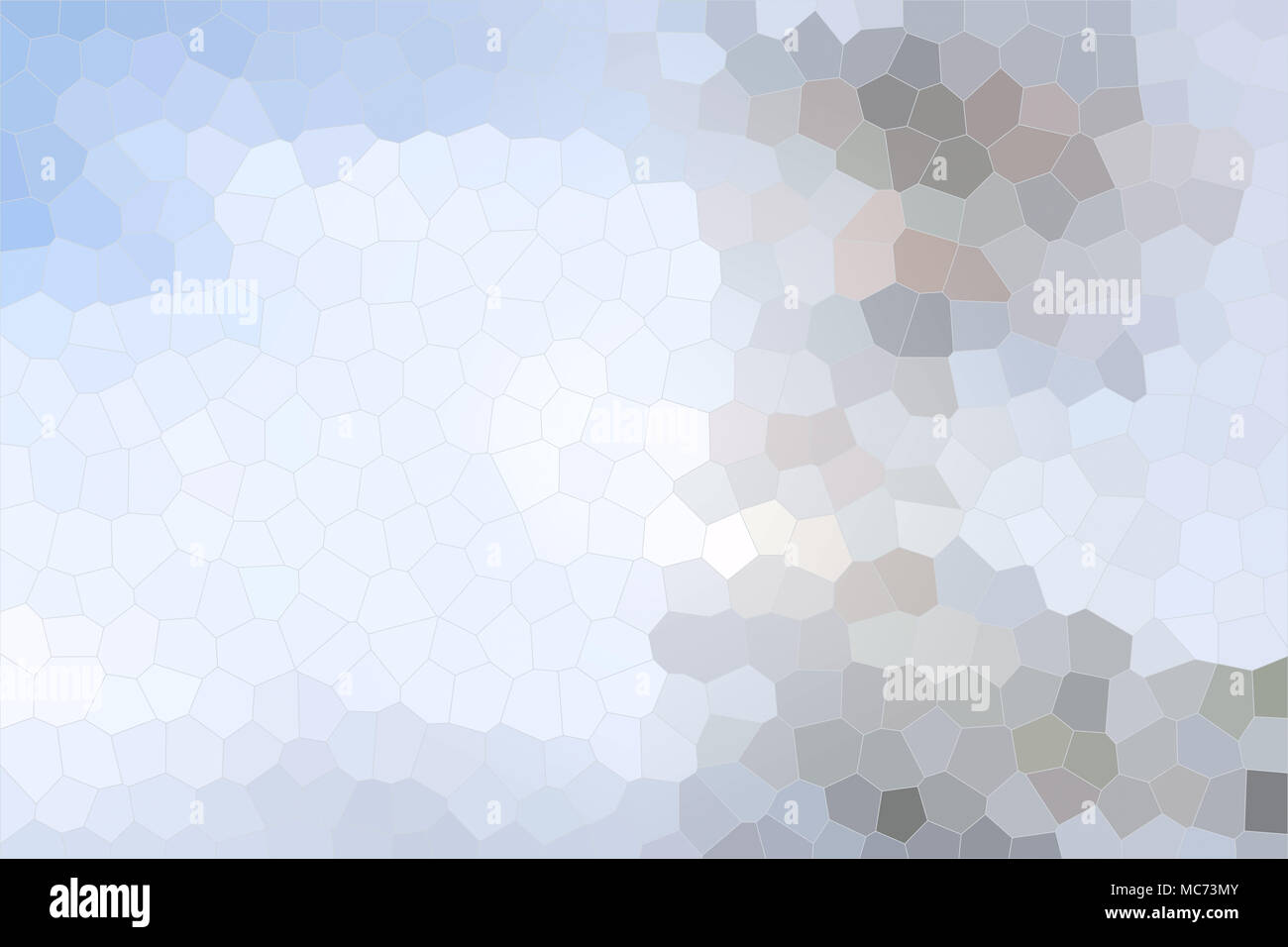 Simple low poly silver background of pentagon, hexagon and heptagon shapes in various colors Stock Photo