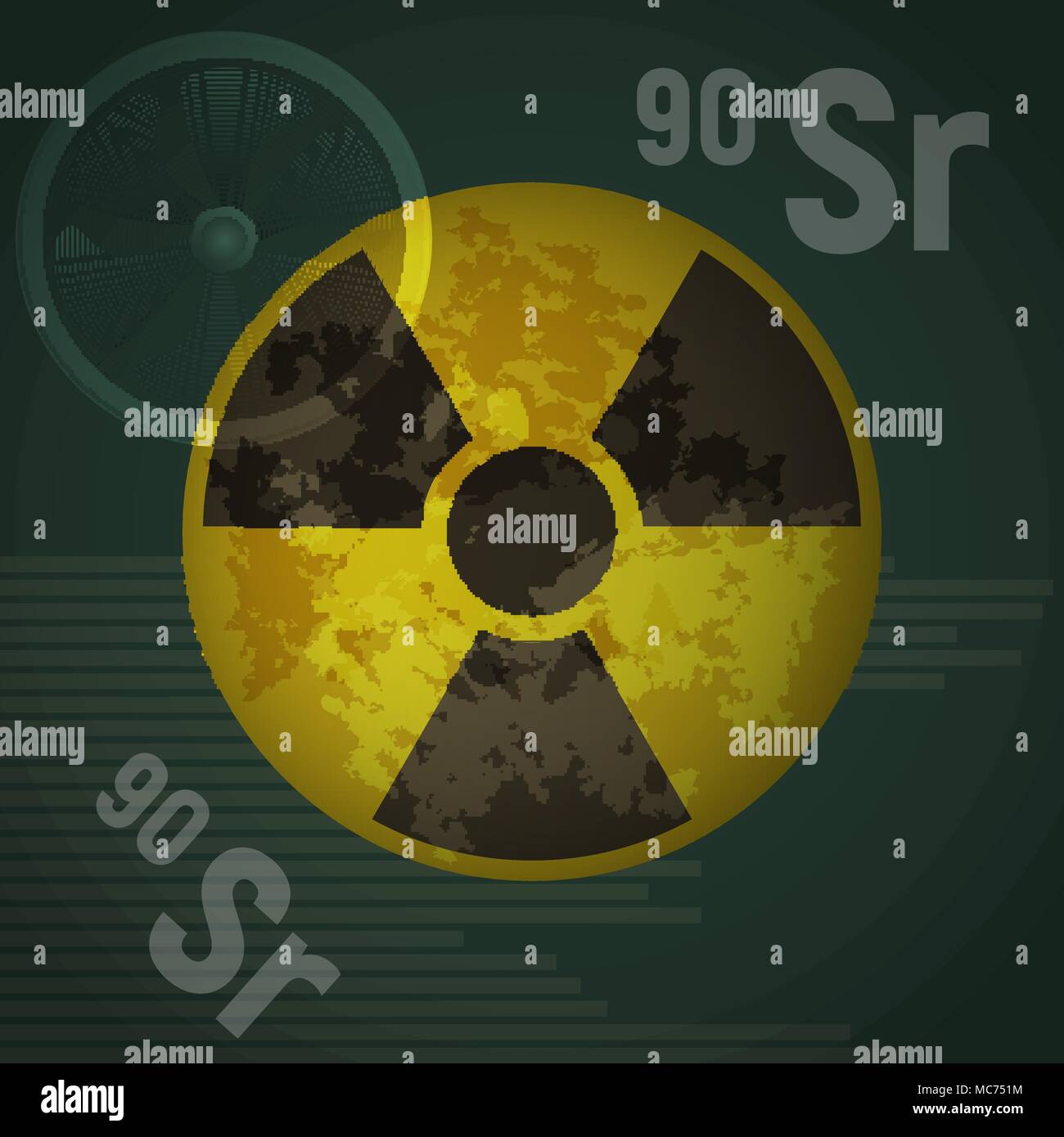 Radioactive strontium Stock Vector