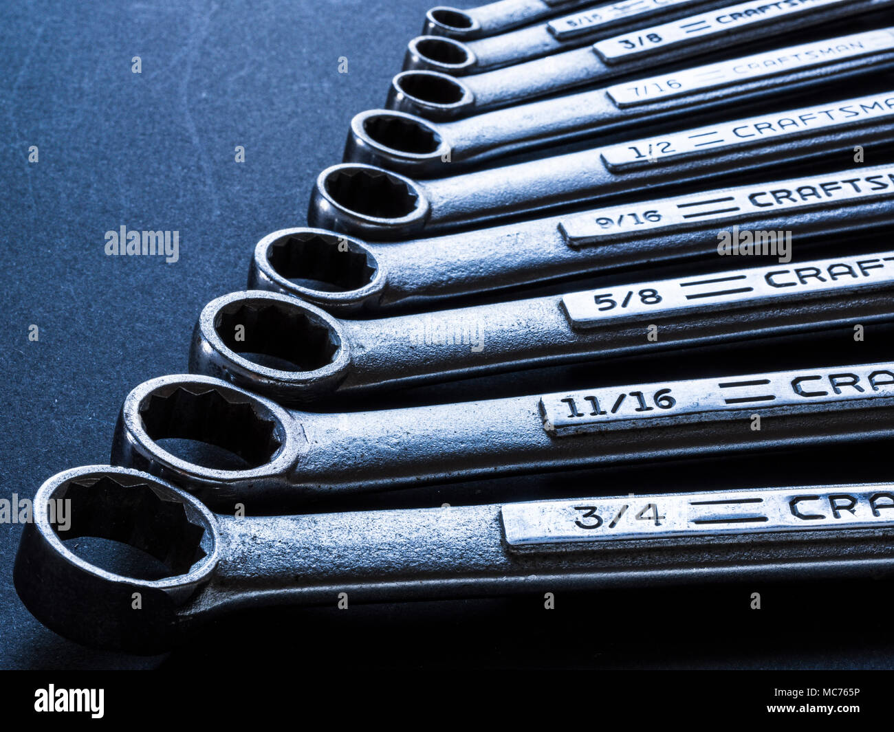 box end wrench tool set Stock Photo Alamy