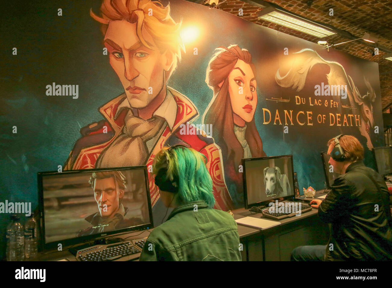 London Uk 13 April 2018 The eagerly awaited AGX Rezzed 2018 arrived at  Tobacco Dock London ,EGX Rezzed is a video games event featuring playable pre  release games ,on both PC and