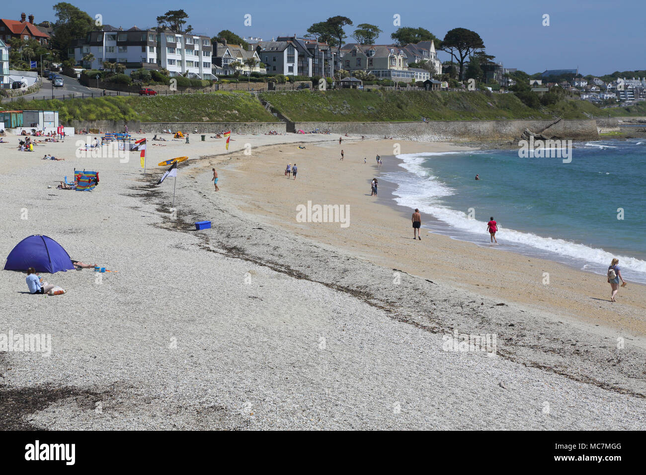 gyllingvase beach in falmouth Stock Photo Alamy