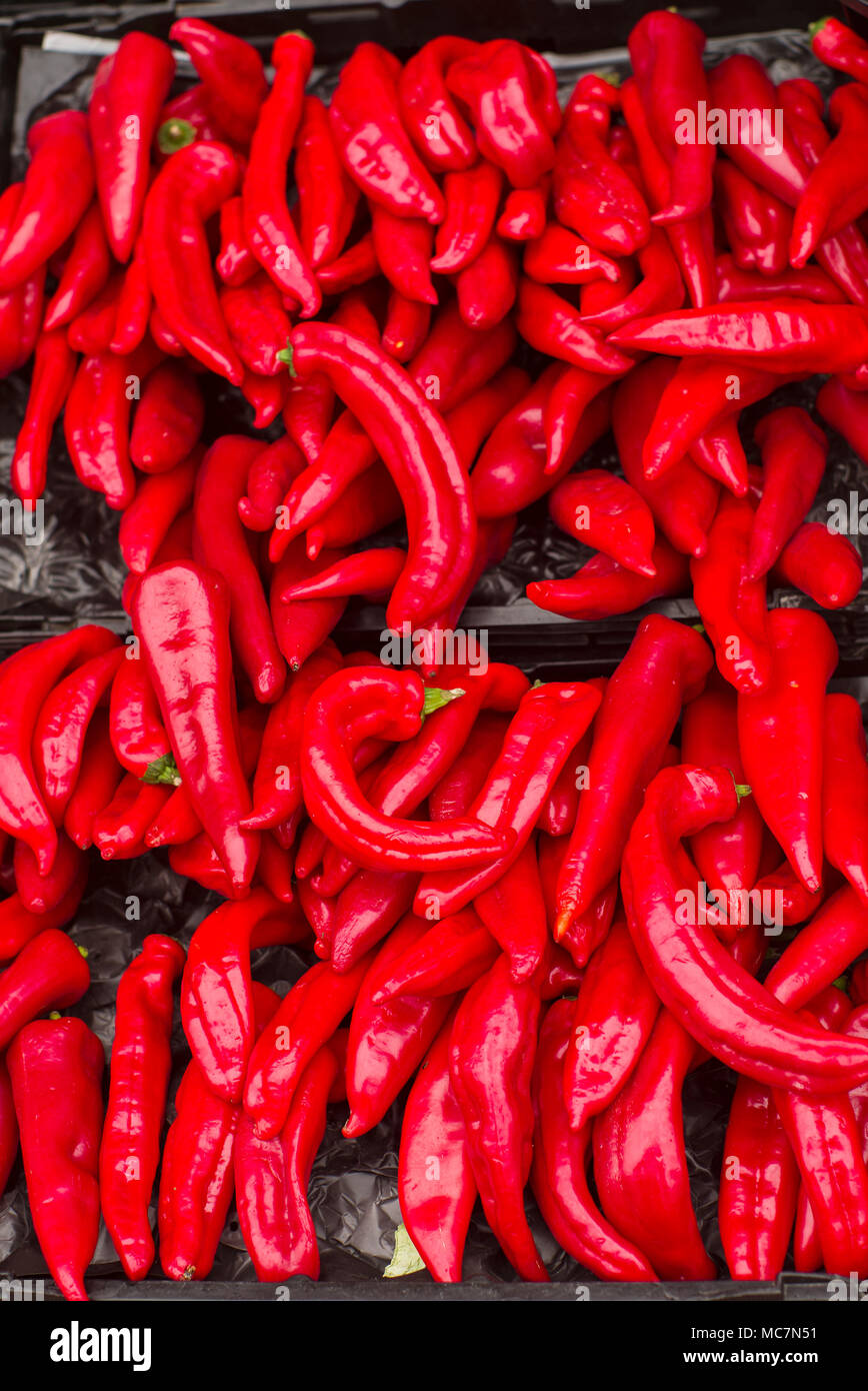 Red hot chilli peppers Stock Photo
