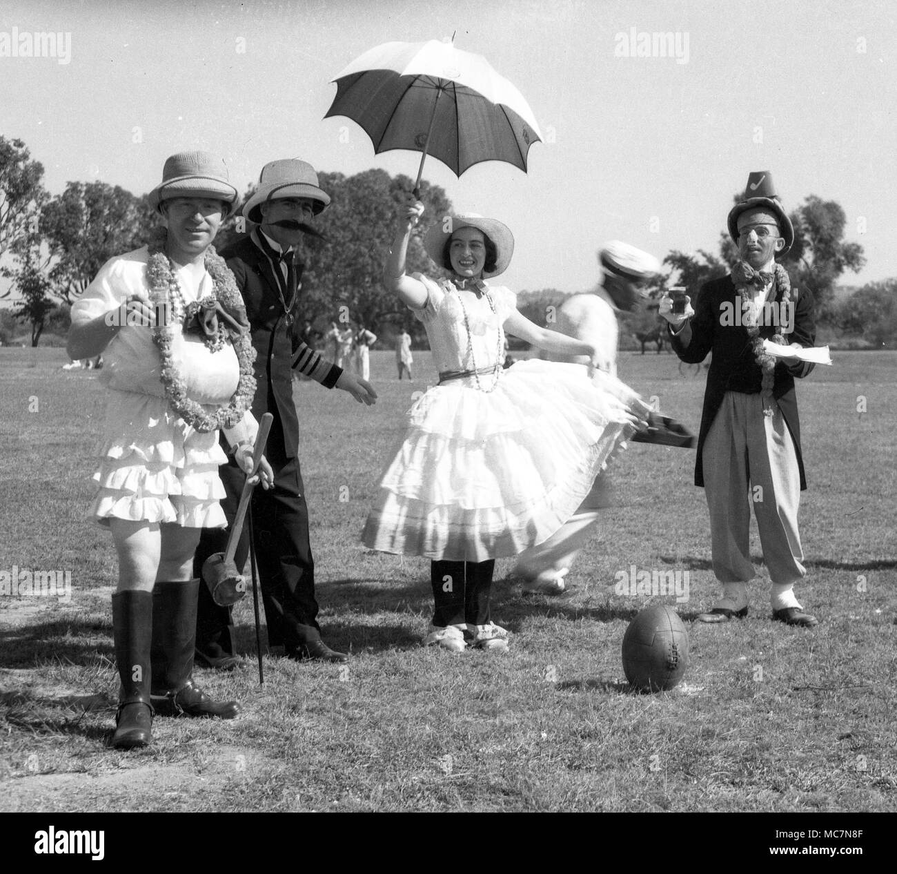 Fancy dress sports on Christmas Day in Nagpur, India, 1933 Stock Photo