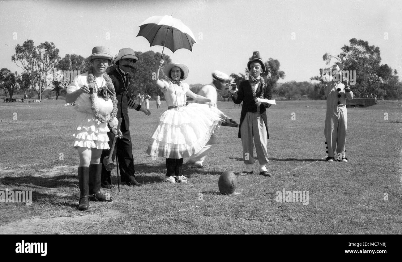 Fancy dress sports on Christmas Day in Nagpur, India, 1933 Stock Photo