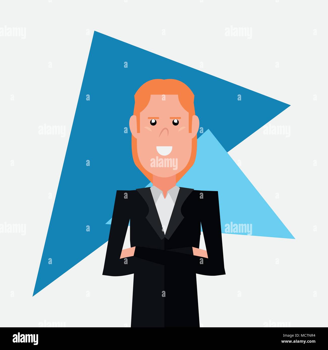 Happy fathers day design with cartoon father icon over blue background ...