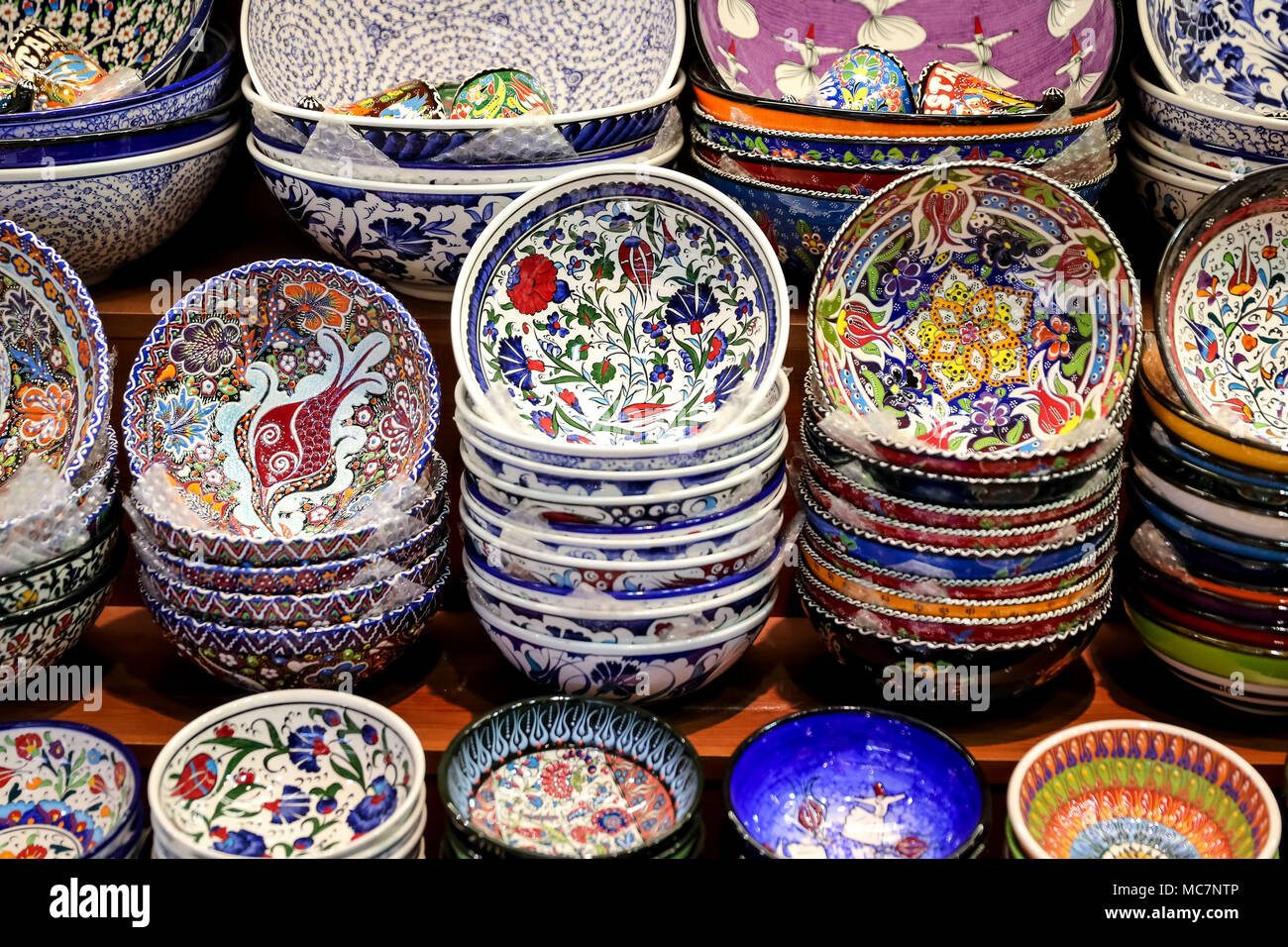 Turkish Ceramics in Grand Bazaar, Istanbul City, Turkey Stock Photo Alamy