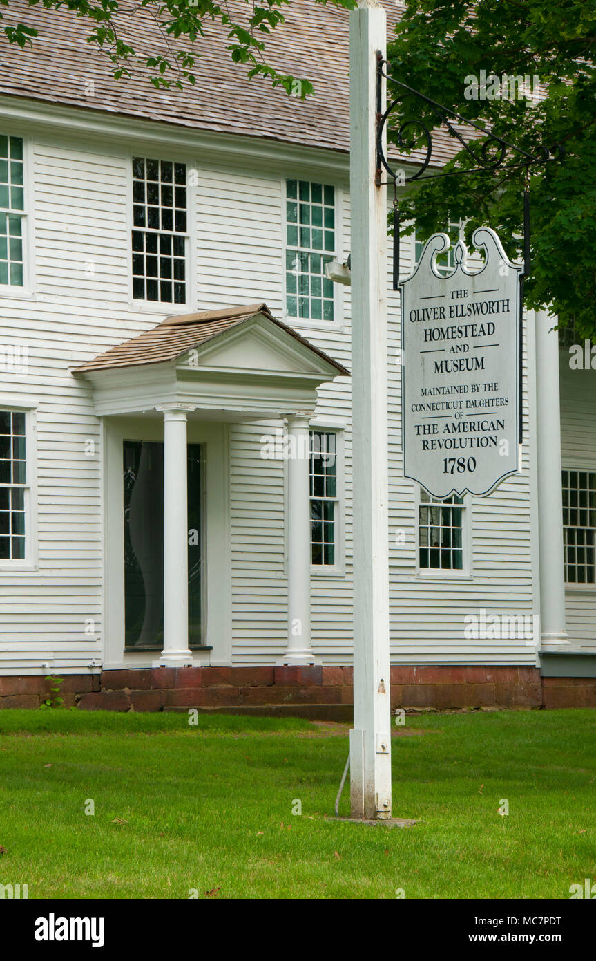 Oliver Ellsworth Homestead, Windsor, Connecticut Stock Photo Alamy