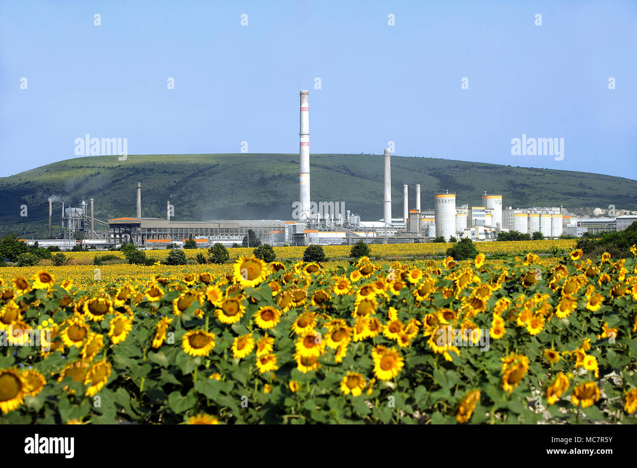 Industrial power plant and the nature eco concept Stock Photo Alamy
