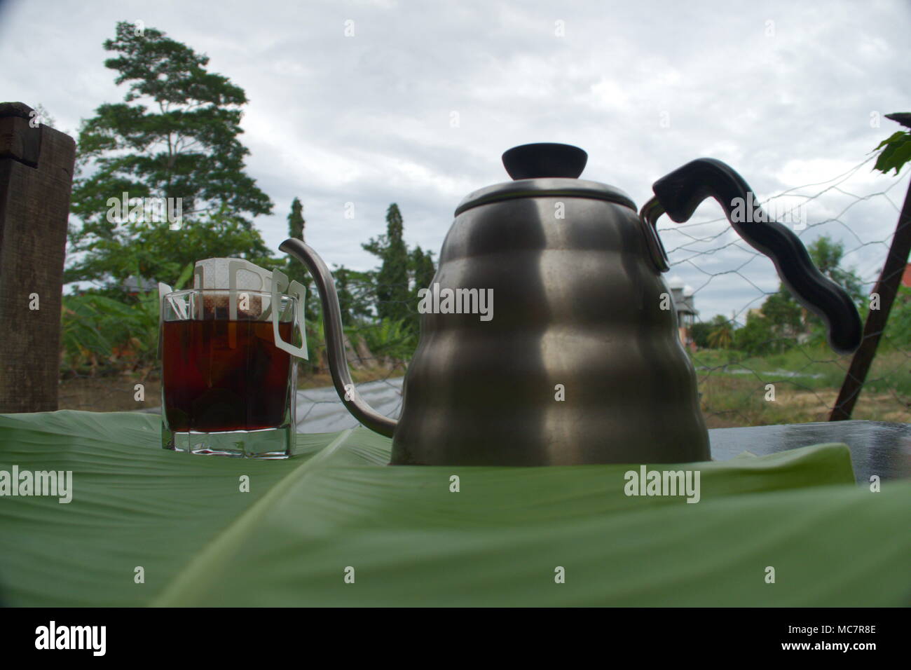 Barista making hand drip Coffee Stock Photo Alamy