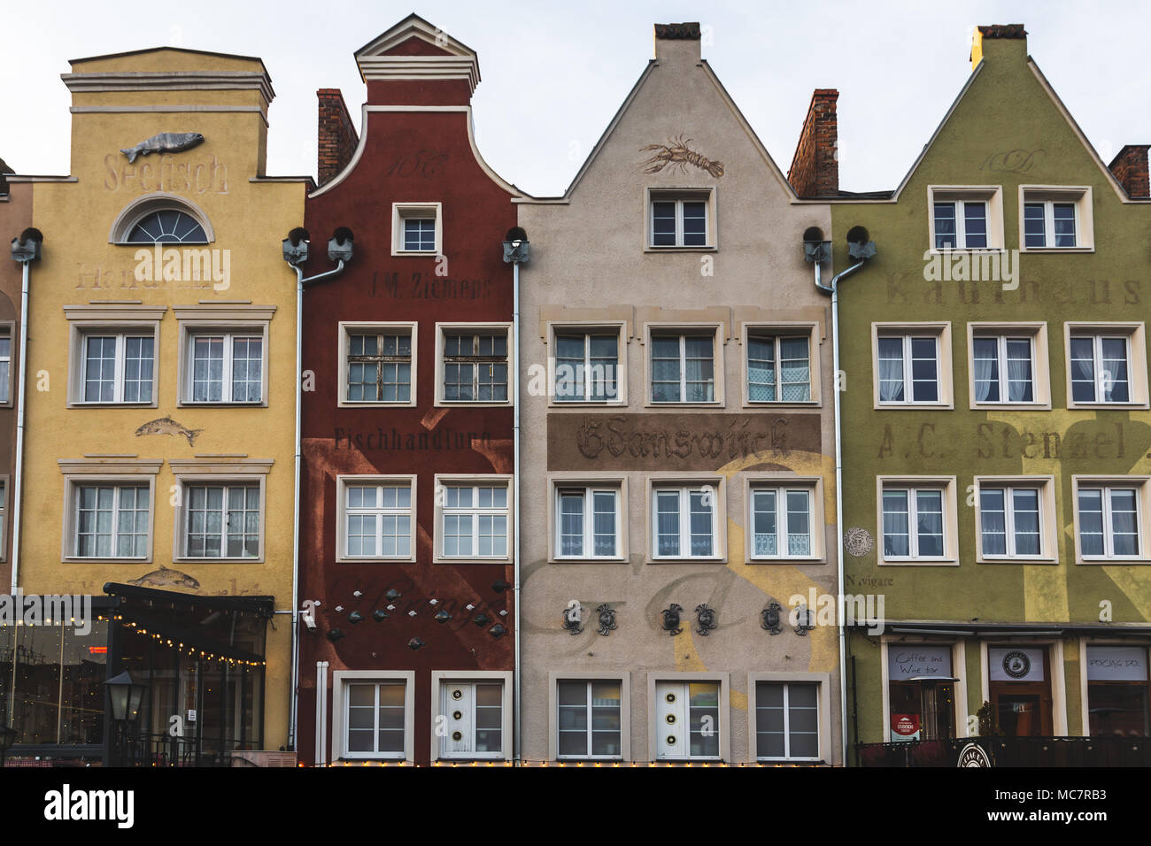 Houses in Gdansk, Poland Stock Photo