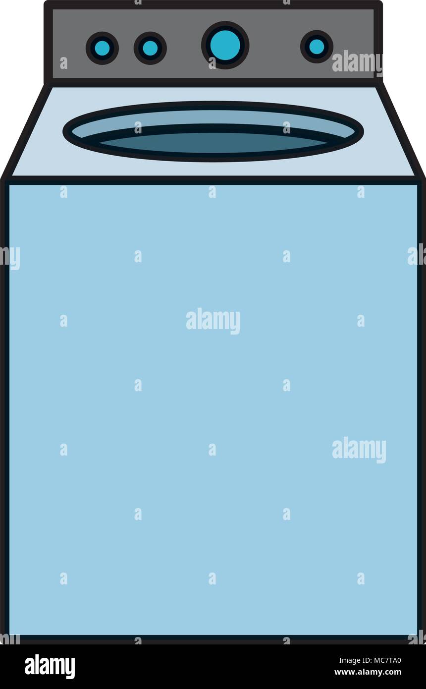 color electronic washing machine laundry technology Stock Vector Image