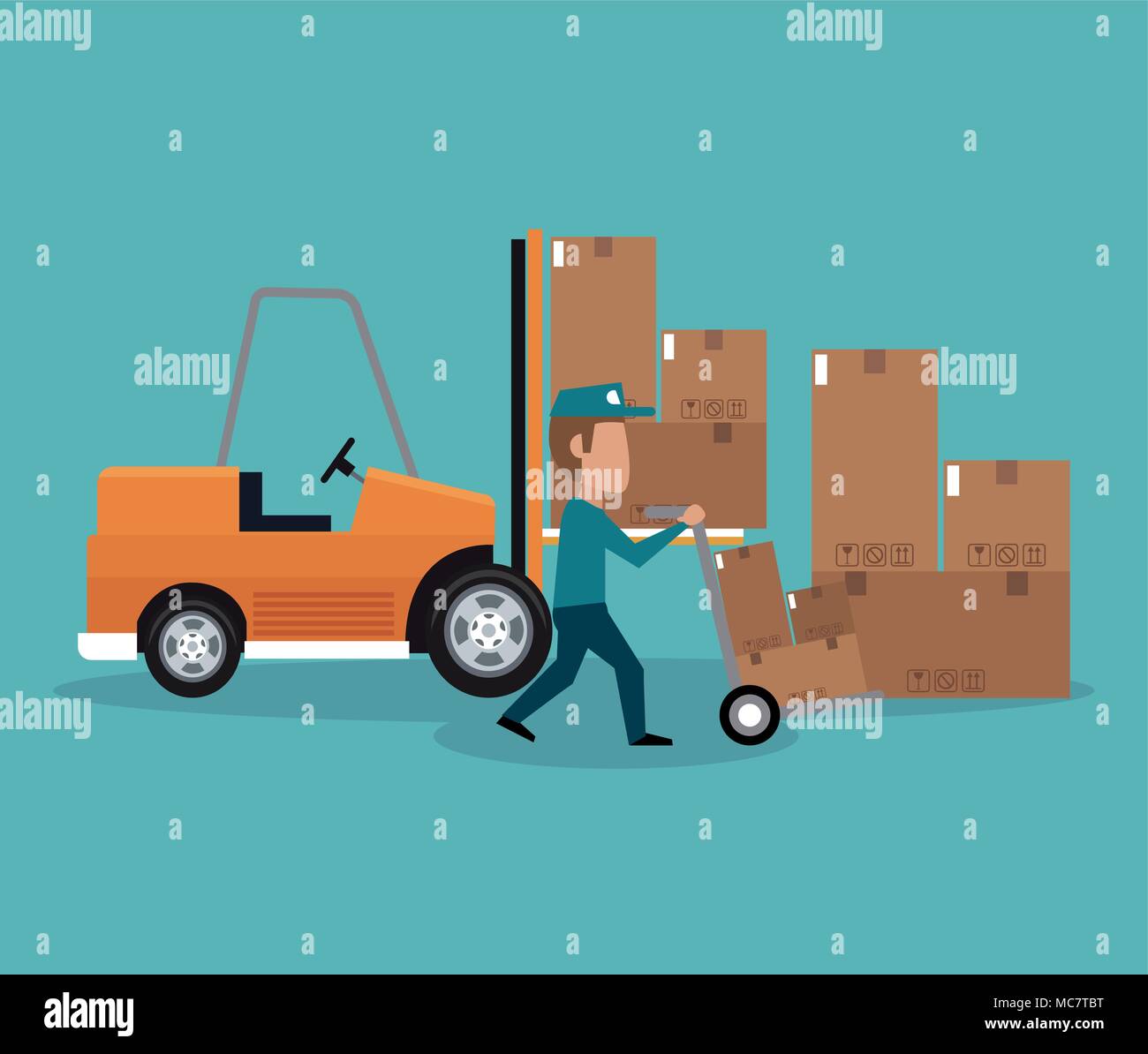 Delivery and logistics concept Stock Vector
