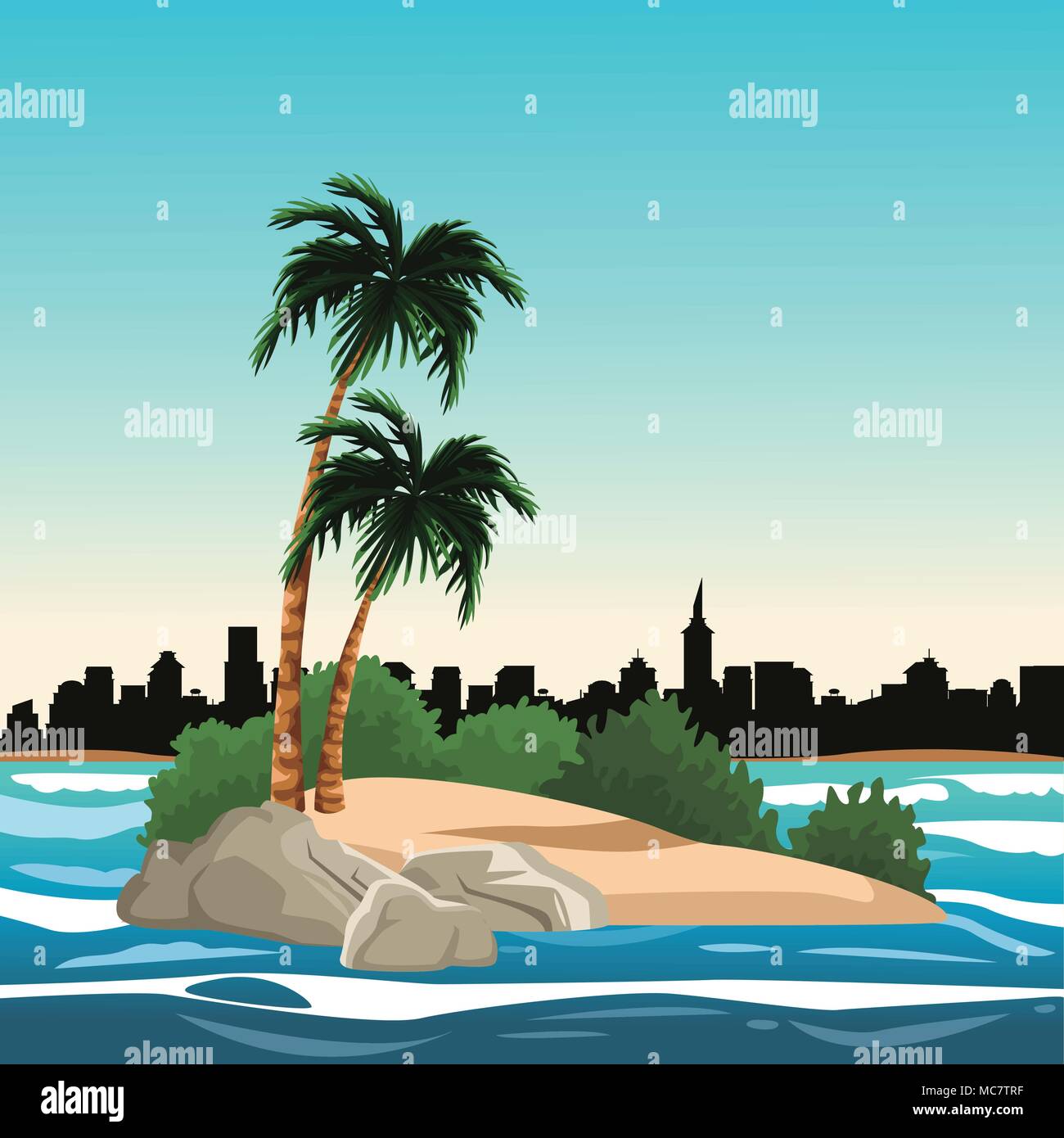 Beautiful landscape scenery Stock Vector Image & Art - Alamy