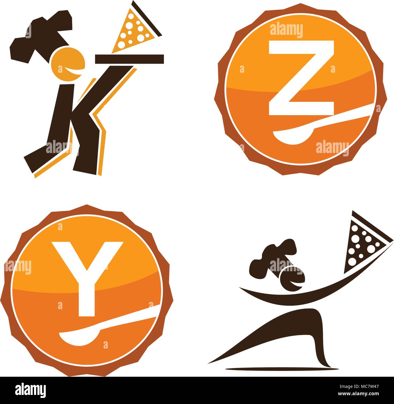 Restaurant Template Vector Set Stock Vector