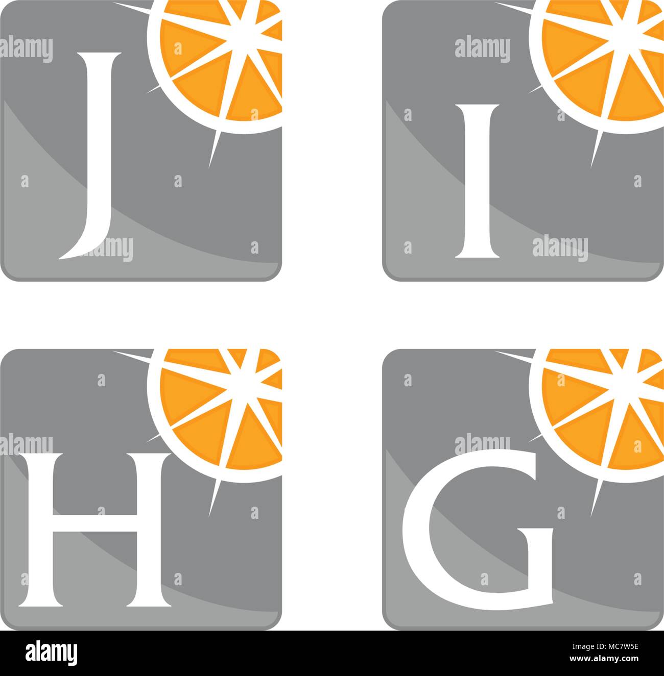 Compass Guide Solutions Template Set Stock Vector
