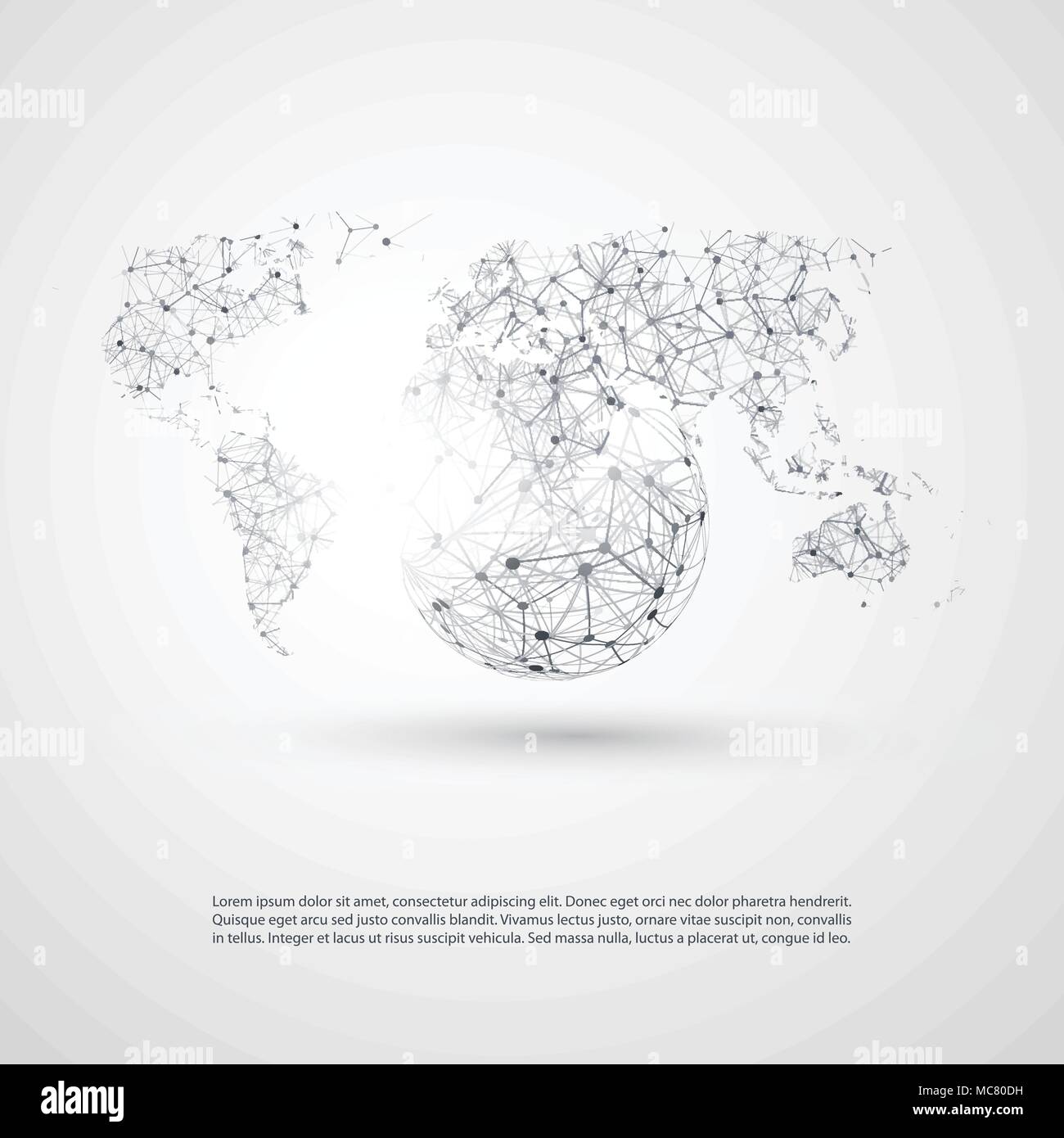 Cloud Computing and Networks Concept with Patterned World Map - Global ...