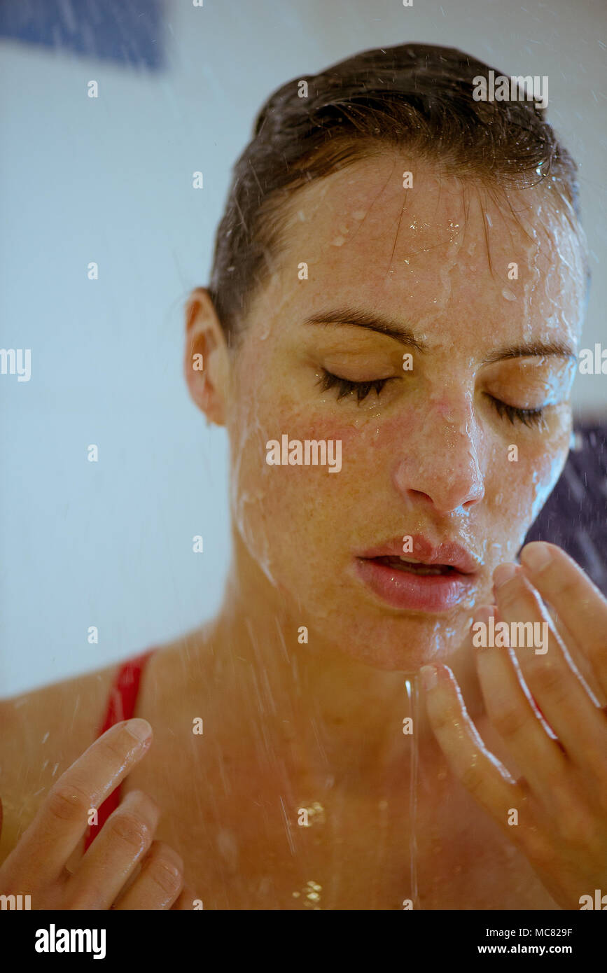 Mid adult woman shower hires stock photography and images Alamy