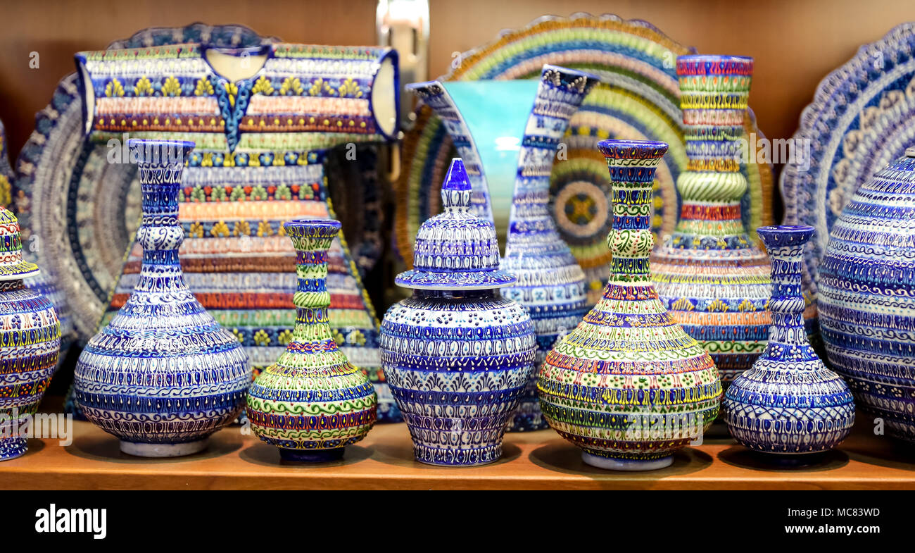 Turkish Ceramics in Grand Bazaar, Istanbul City, Turkey Stock Photo - Alamy