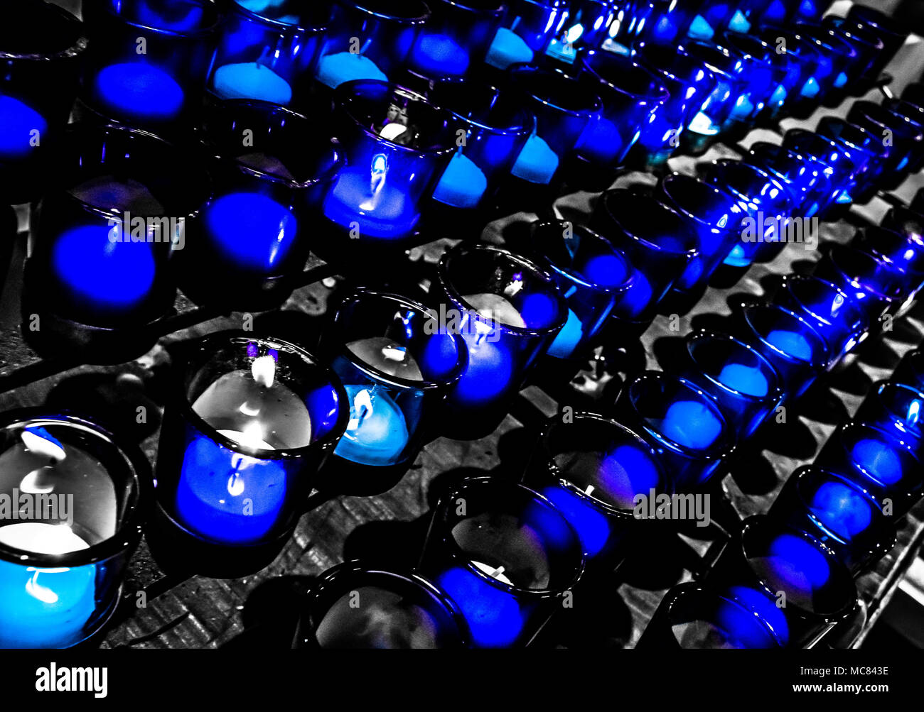 Saint Louis Basilica Side Altar Blue Prayer Candles Stock Photo Alamy