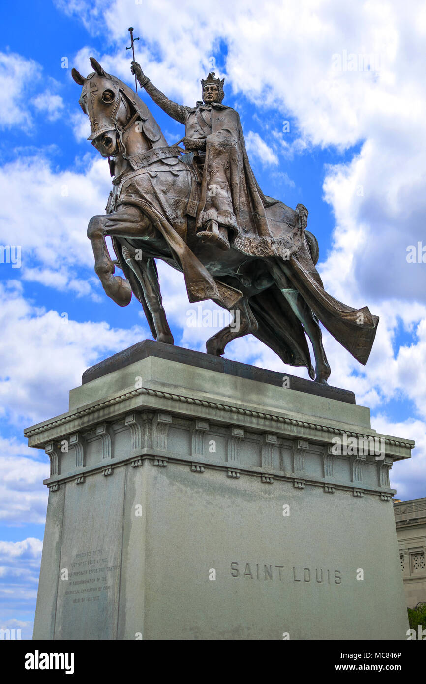 Saint Louis Art Museum Equestrian Statue Stock Photo