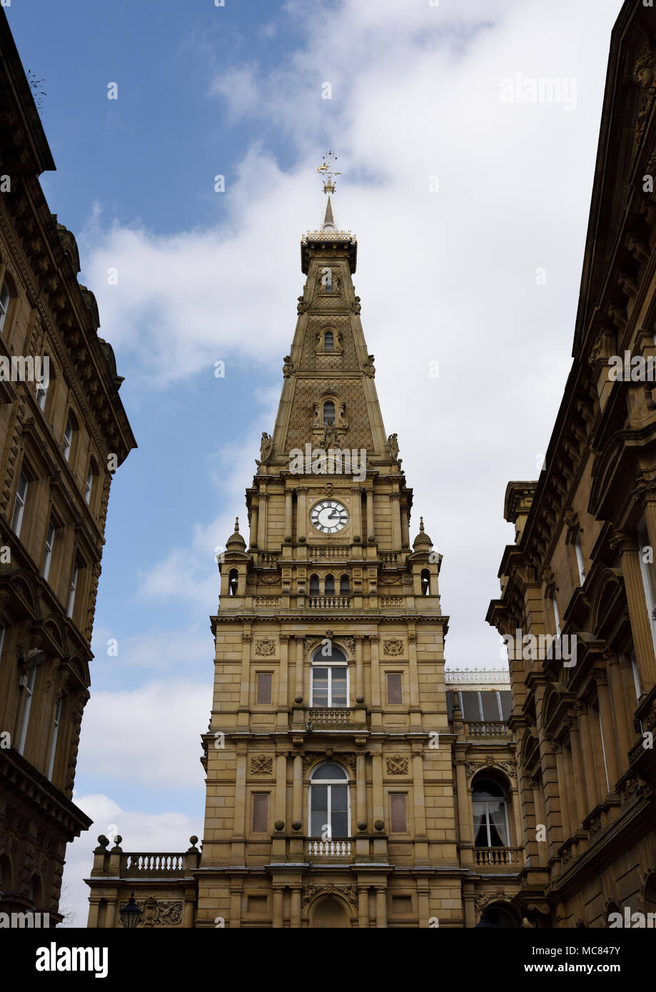 Halifax town hall in west yorkshire uk Stock Photo