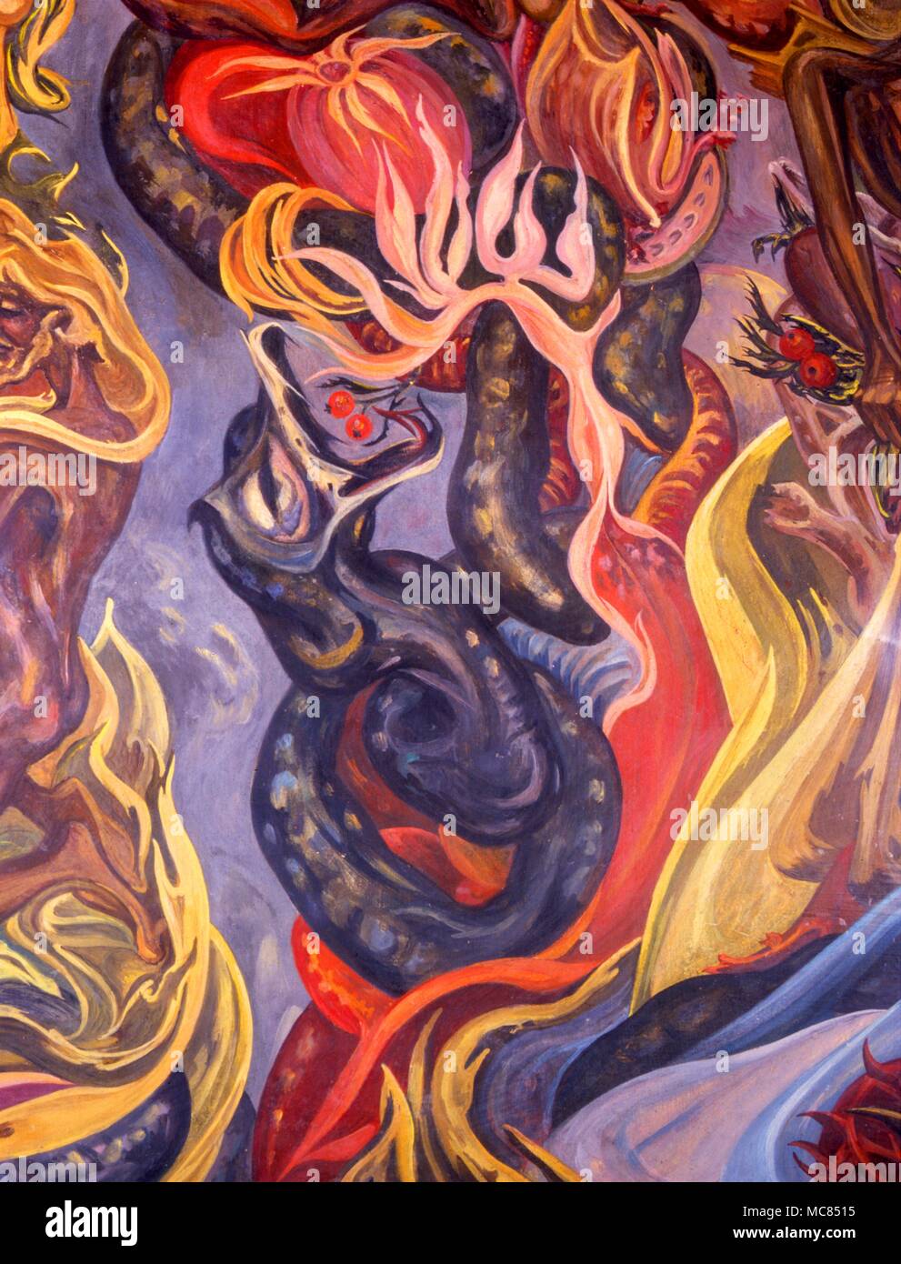 The serpent of Eden - detail from a section entitled, 'The Offering of ...
