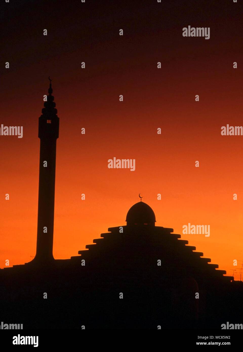 ISLAM Mosque at Ras Salmiya, Kuwait Stock Photo