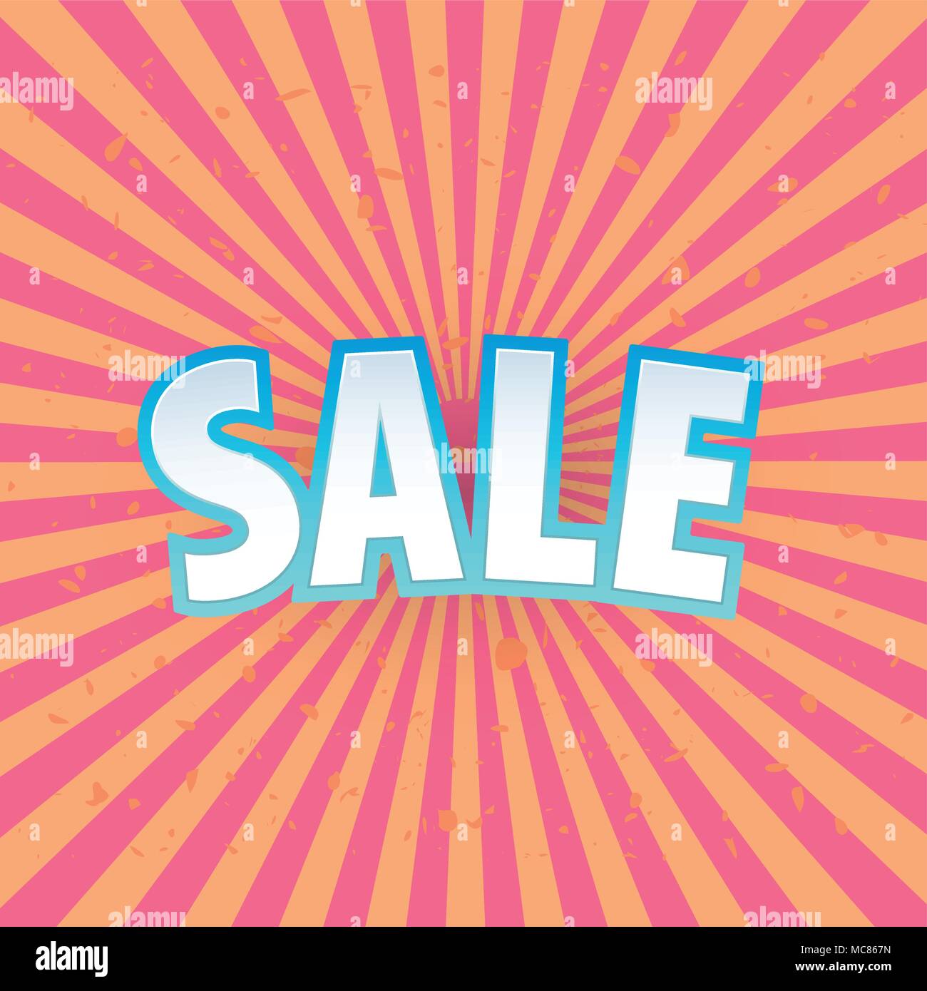 Promo Sales Lettering Sale banner template design. Special offer, colourful letters for ...