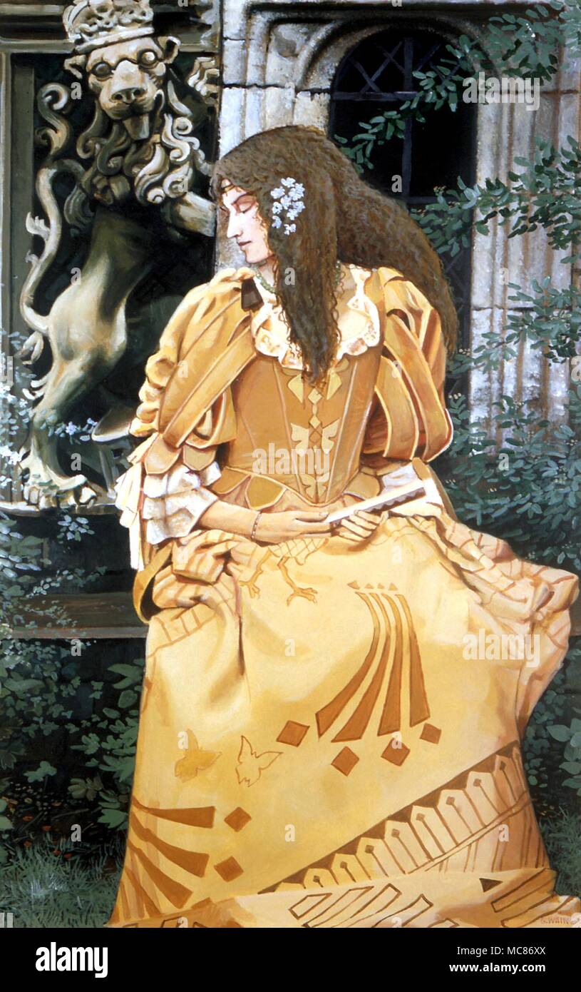 BRITISH MYTHOLOGY 'Fair Rosamund', 1985. Artwork by Gordon Wain Stock Photo