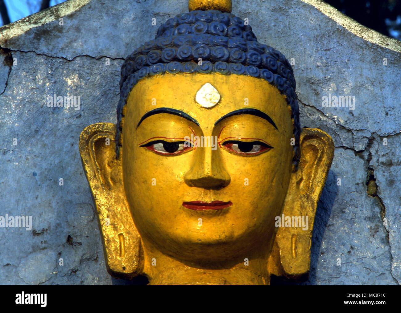 THIRD EYE - Third eye on the face of a Buddha among the group of ...