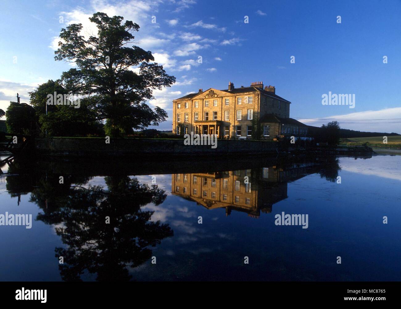 STRANGE Places Walton Hall, the former mansion of the eccentric, Charles Waterton, who moved to the moated hall near Wakefield in the 1820s. the main body of his eccentric collection is now in Wakefield City museum Stock Photo